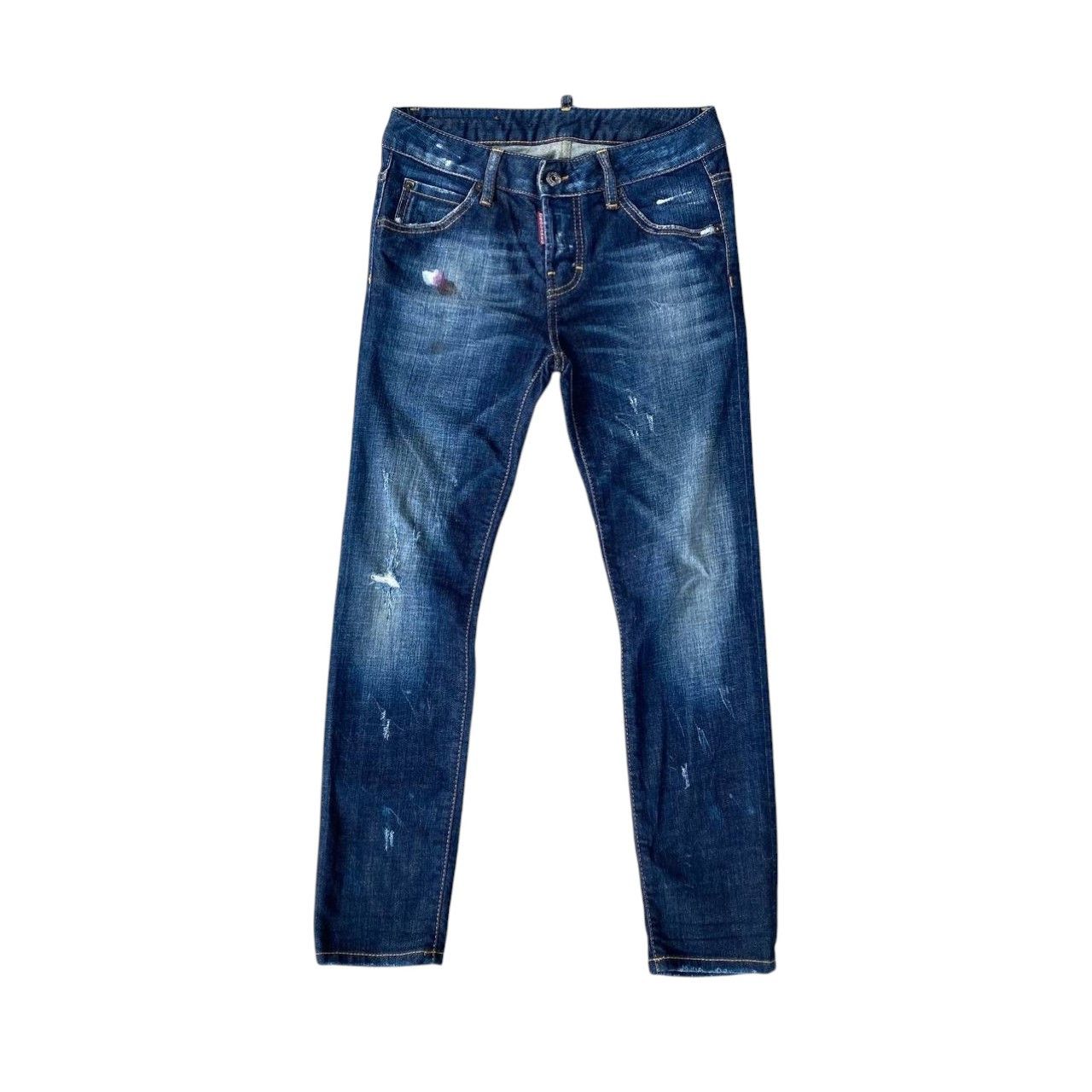 Dsquared2 DSQUARED DISTRESSED PAINTED JEAN WOMEN SIZE 36 ITALY Size 30" / US 8 / IT 44 - 1 Thumbnail