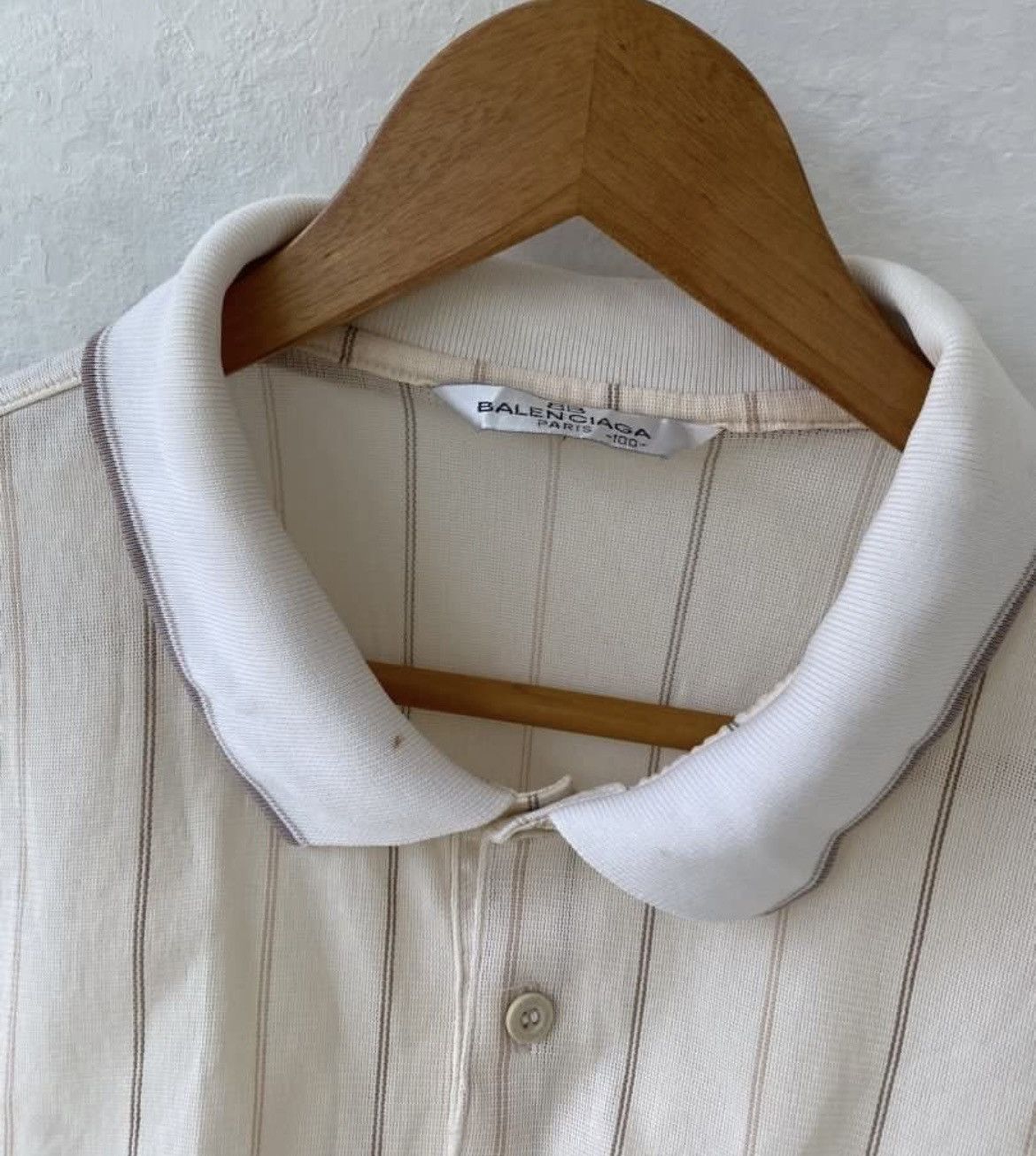 Balenciaga Vintage Balenciaga Striped Polos Size US L / EU 52-54 / 3 - 3 Thumbnail