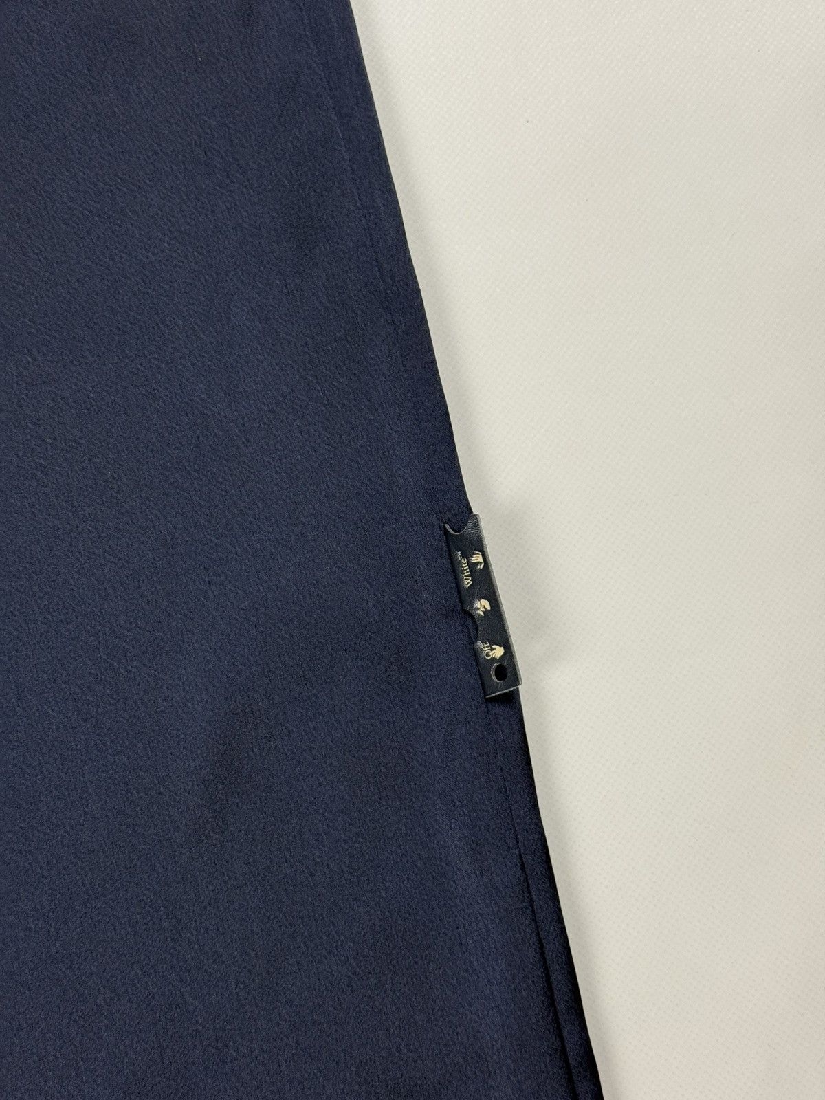 Off-White Off White Men’s Satin Dress Pants “Staff” Logo Trousers Size US 32 / EU 48 - 9 Thumbnail