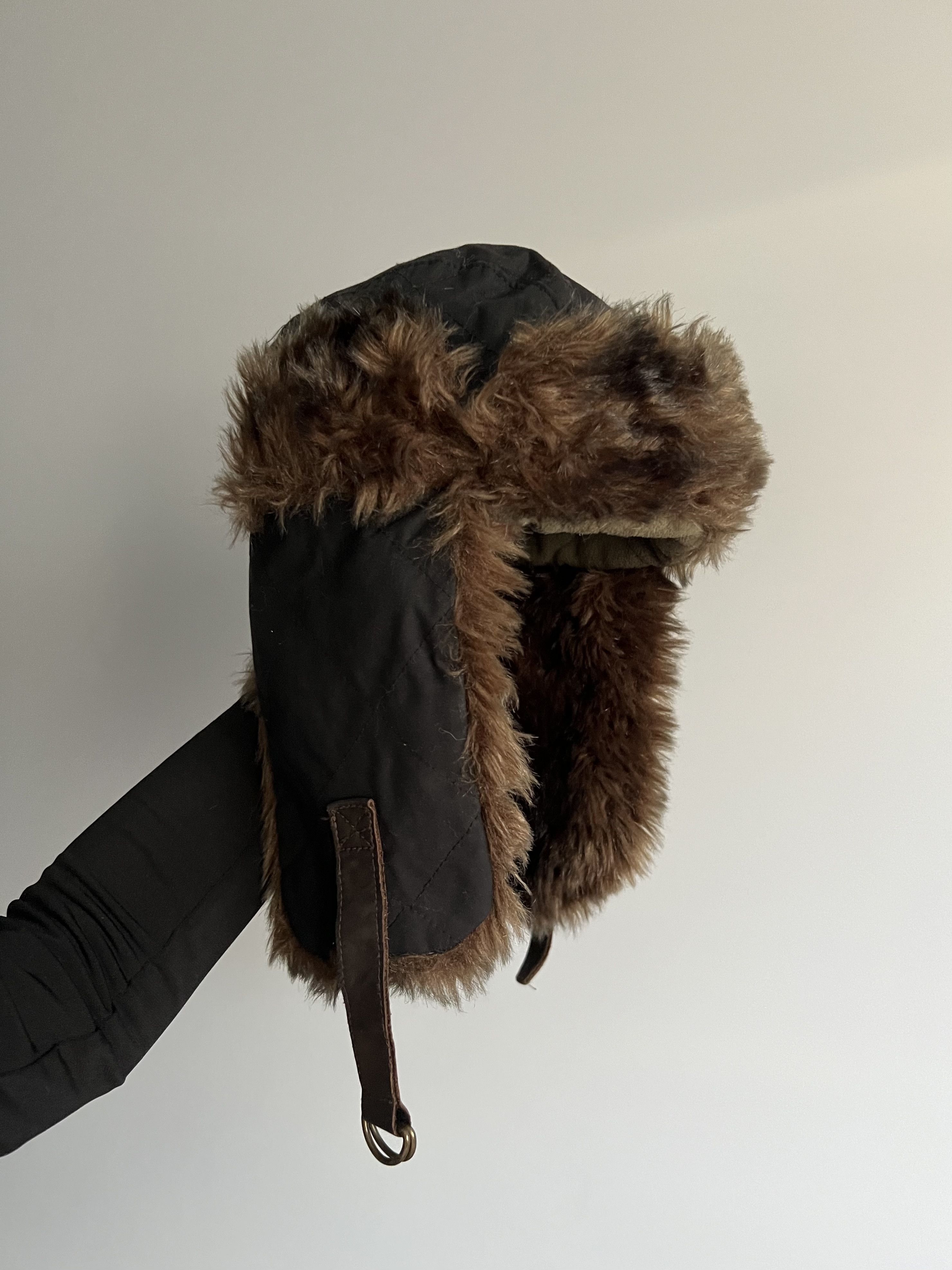 Vintage Vintage Waxed Ushanka Trapper Hat Faux Fur Fuzzy Size ONE SIZE - 1 Thumbnail
