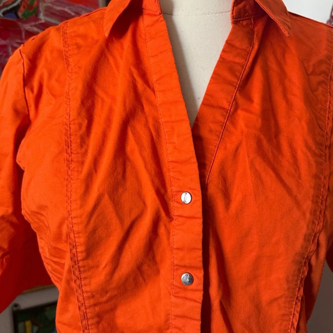 Other 7th avenue orange button up shirt Size S / US 4 / IT 40 - 2 Thumbnail