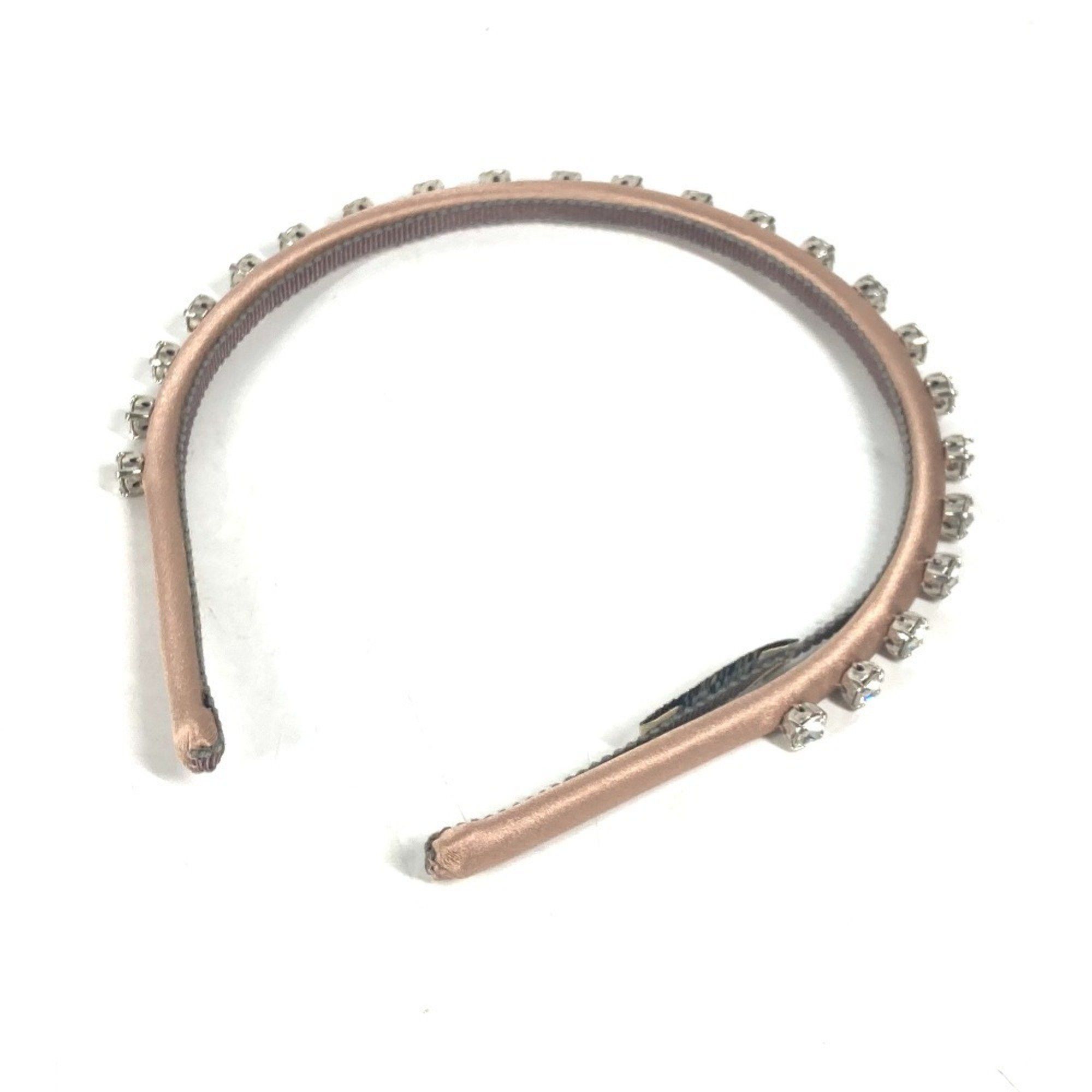 Miu Miu MIU Pearl Hair Accessory Headband Hairband Velour Women\'s Black Black Velvet Headband | Miu Miu main image 2