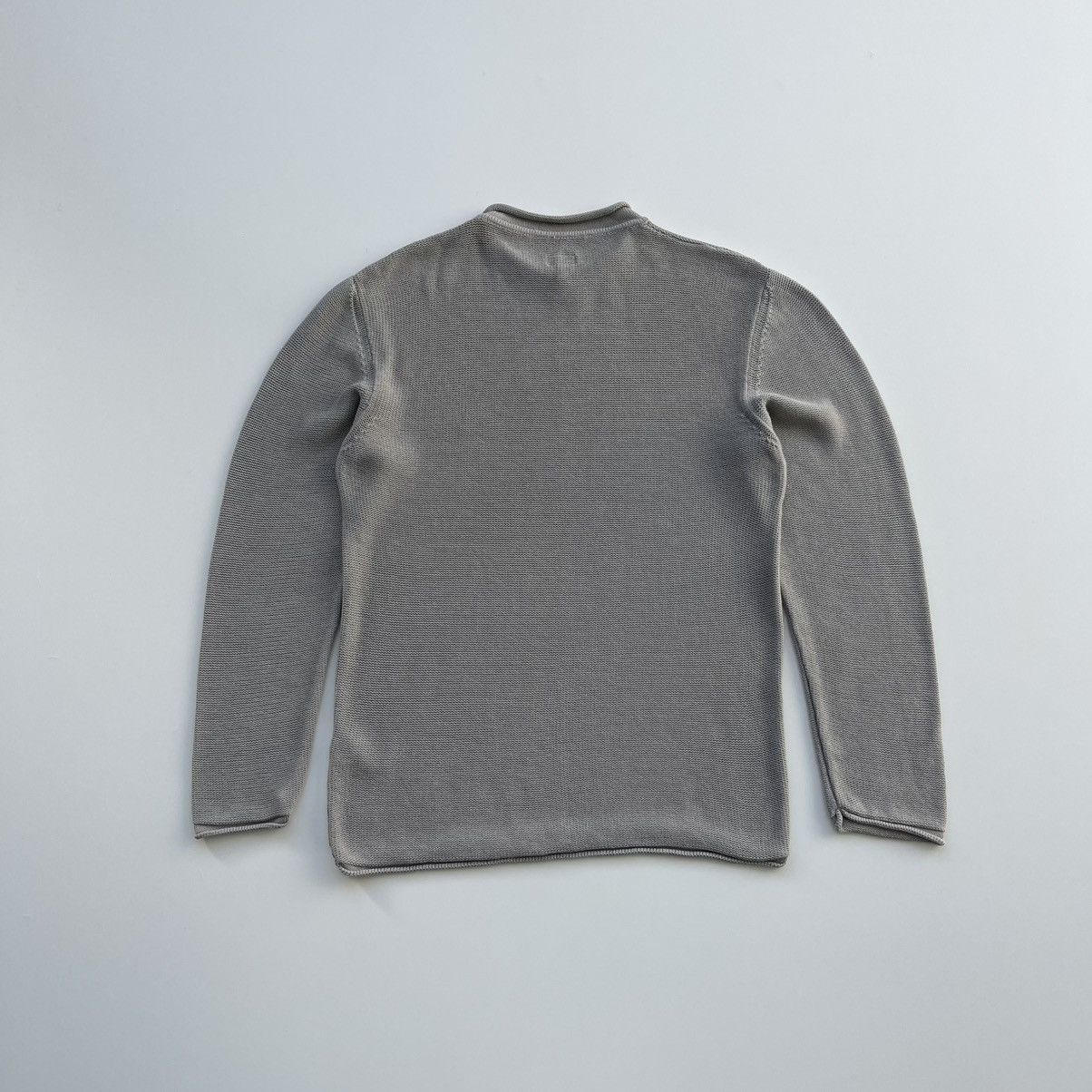 Armani × Emporio Armani × Vintage Armani Jeans Vintage Cotton Knit Sweater Grey Made in Italy Size US XL / EU 56 / 4 - 3 Thumbnail