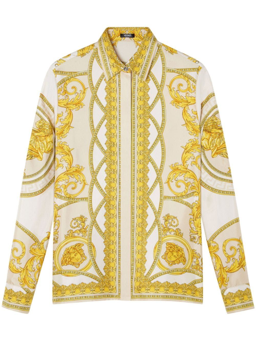 Versace BAROCCO PRINT SILK SHIRT Size S / US 4 / IT 40 - 1 Thumbnail