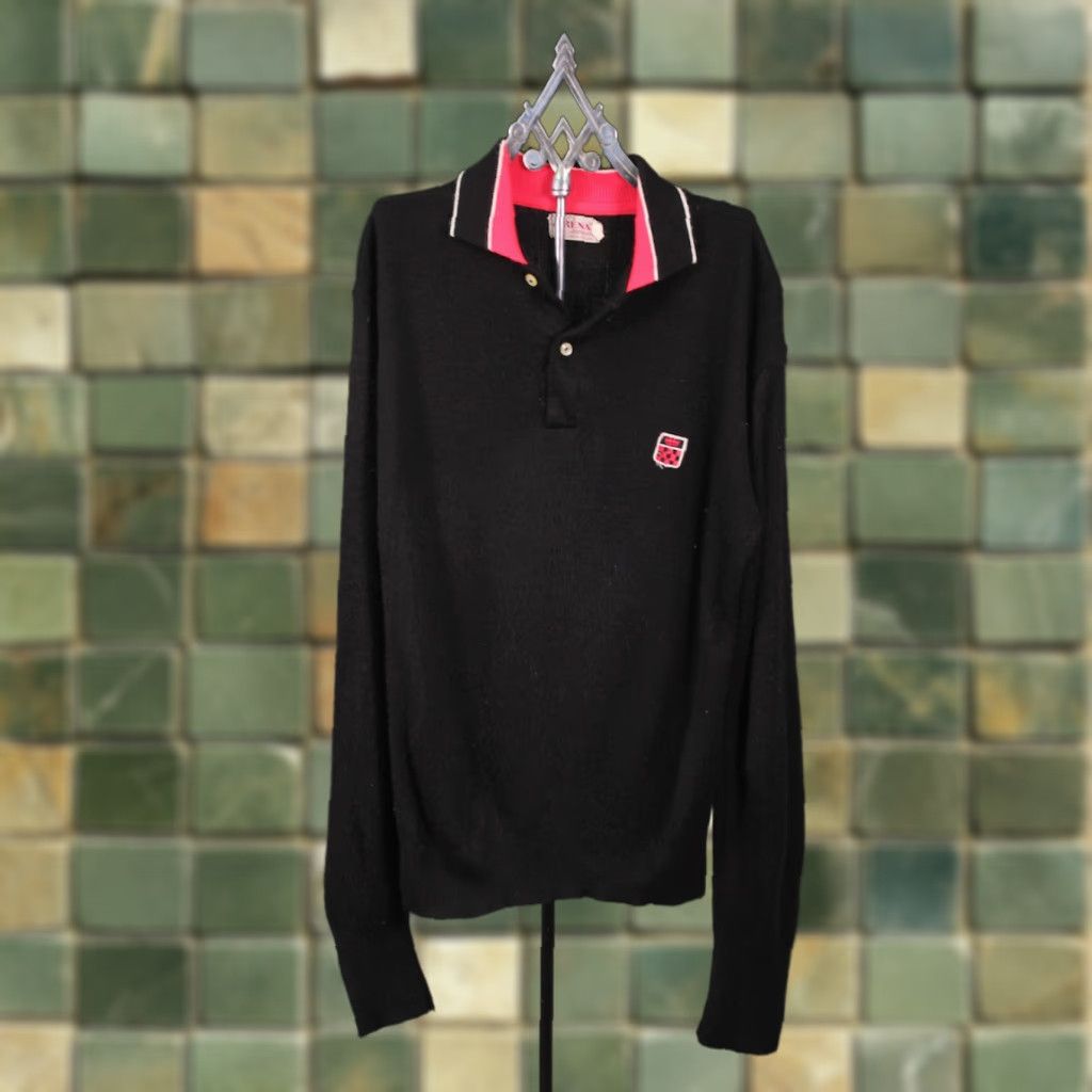 Vintage VINTAGE Arena Casuals 1960s Black Wool? Orlon Collared Sweater Shirt Small Mens Size US S / EU 44-46 / 1 - 1 Thumbnail