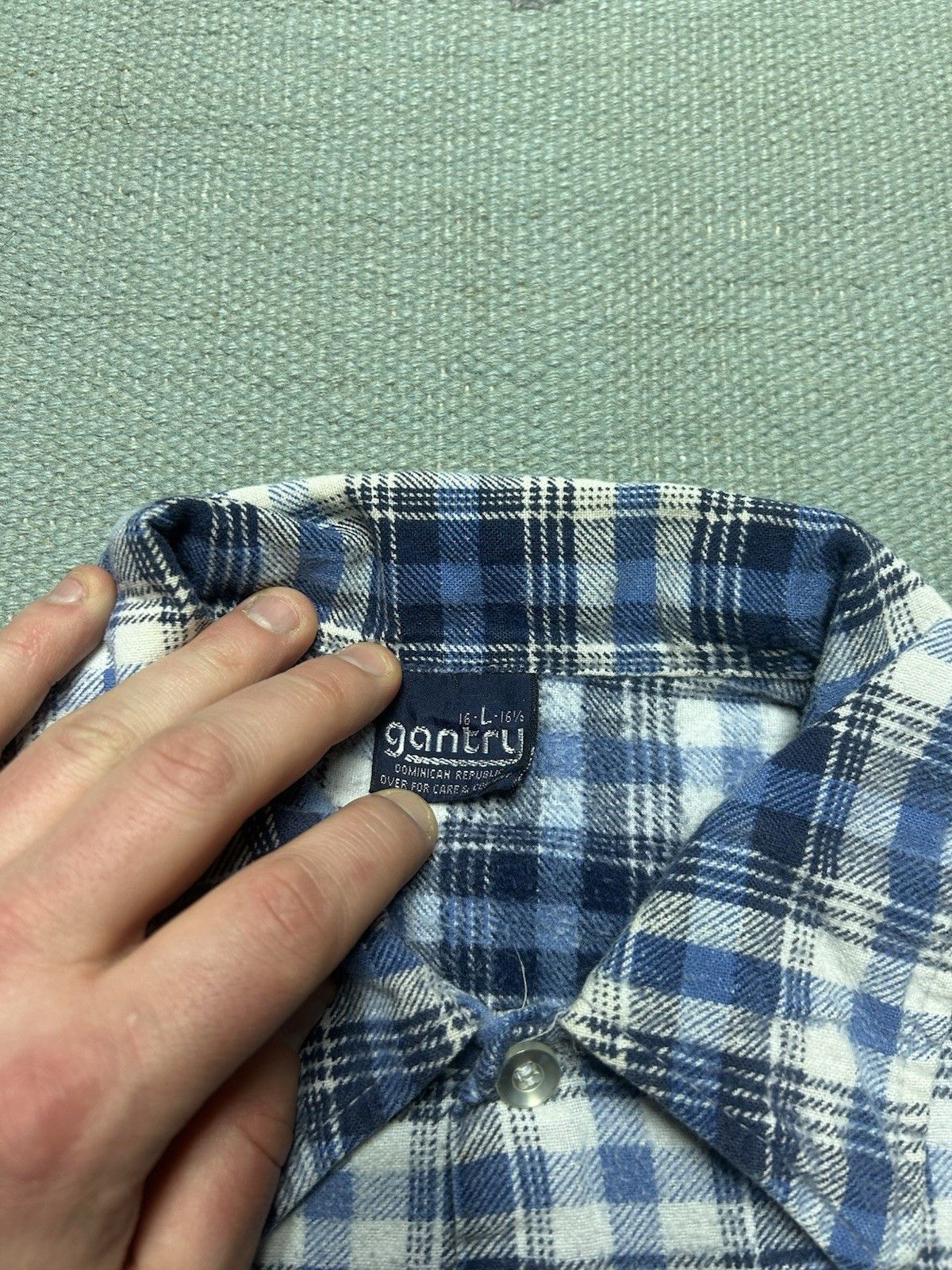 Vintage VTG 80s flannel shirt brushed cotton distre soft plaid large Size US L / EU 52-54 / 3 - 8 Thumbnail