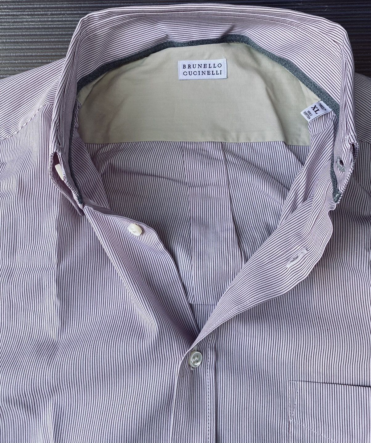 Brunello Cucinelli Brunello Cucinelli 🇮🇹 red micro stripe dress shirt XL NWT Size US XL / EU 56 / 4 - 4 Thumbnail