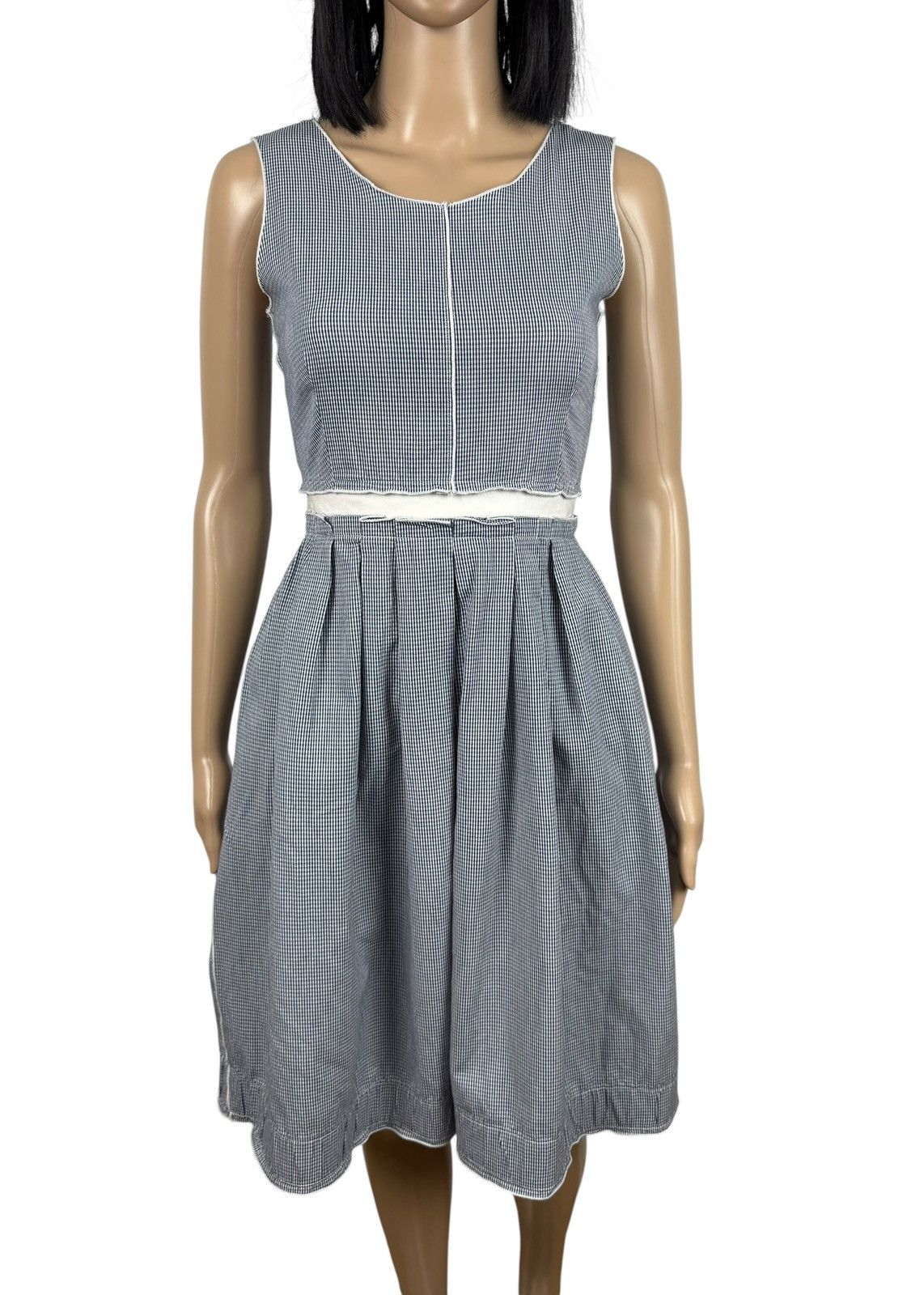 Dolce & Gabbana Dolce & Gabbana Tank Dress Blue Gingham Cotton size 38 Size XS / US 0-2 / IT 36-38 - 3 Thumbnail