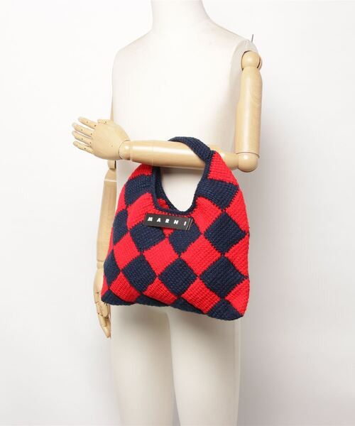 Marni o1f1d3z0725 Size: OS / Diamond Geometric-Bag in Navy/Red Size ONE SIZE - 6 Thumbnail