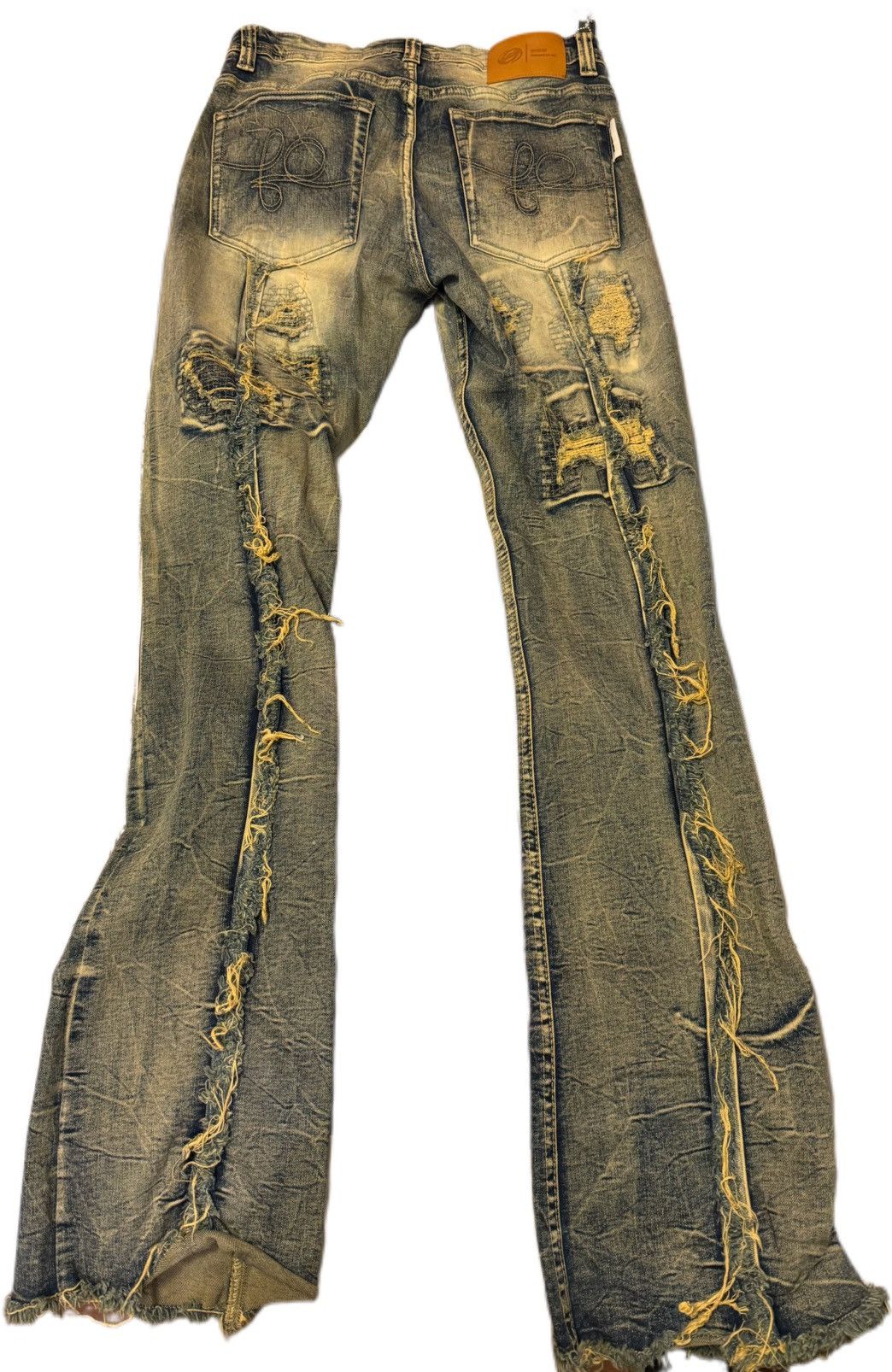 Other R69 vintage-style distressed jeans with heavy detailing Size US 31 - 3 Thumbnail