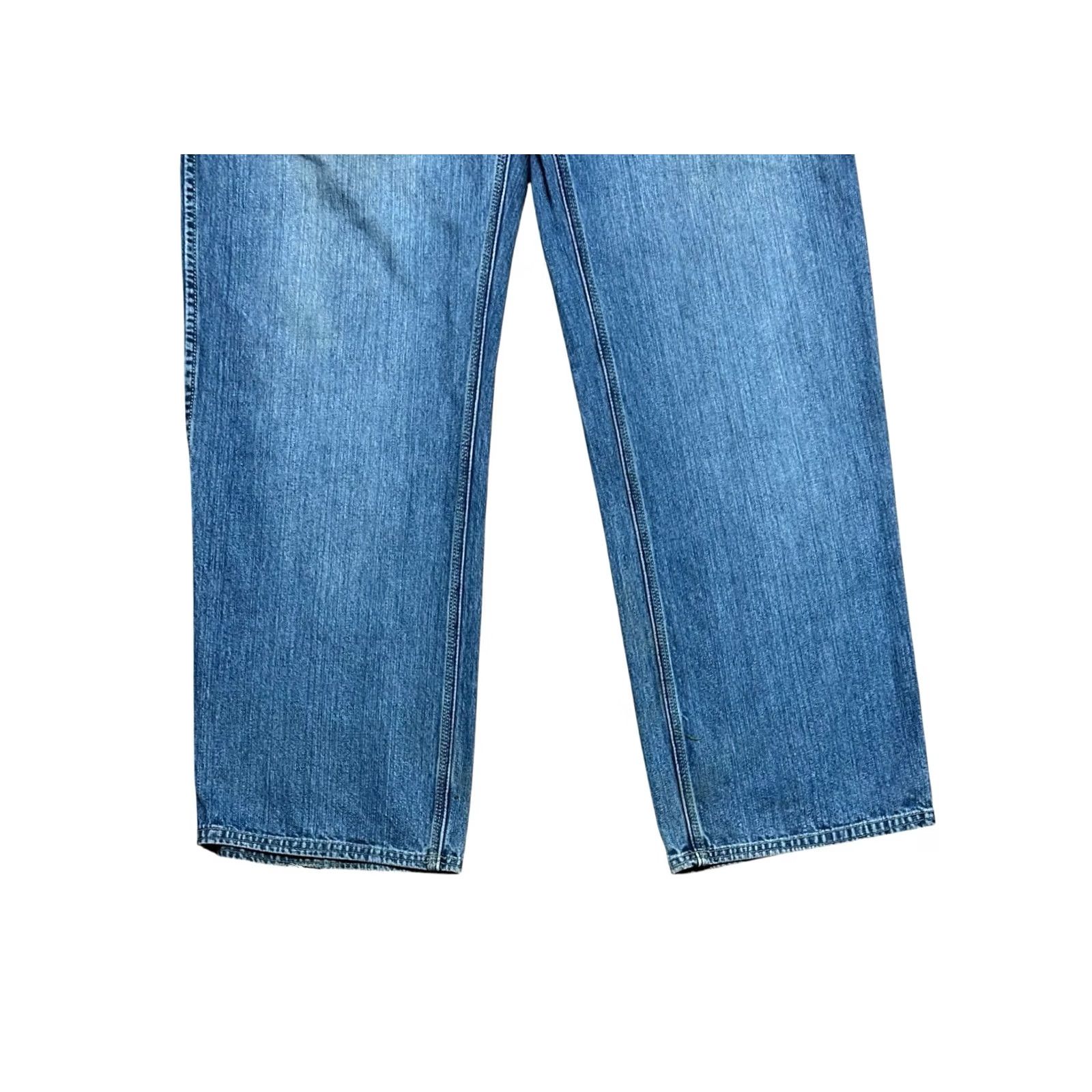 Vintage Drunkn Munky Jeans 5-Pocket Straight Leg Distressed 38x34 Vintage Y2K Blue Men Regular Size US 38 / EU 54 - 4 Thumbnail