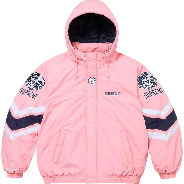 Mitchell & Ness × NCAA × Supreme Supreme Mitchell & Ness NCAA UNC Hooded Stadium Jacket Size US S / EU 44-46 / 1 - 1 Thumbnail