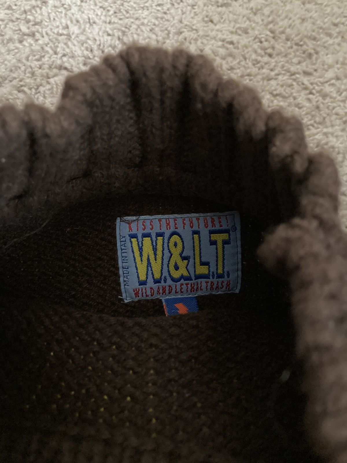 W&LT × Walter Van Beirendonck AW96 W&LT Wonderland Polka Dot Sweater Brown Oversized Size US M / EU 48-50 / 2 - 9 Thumbnail