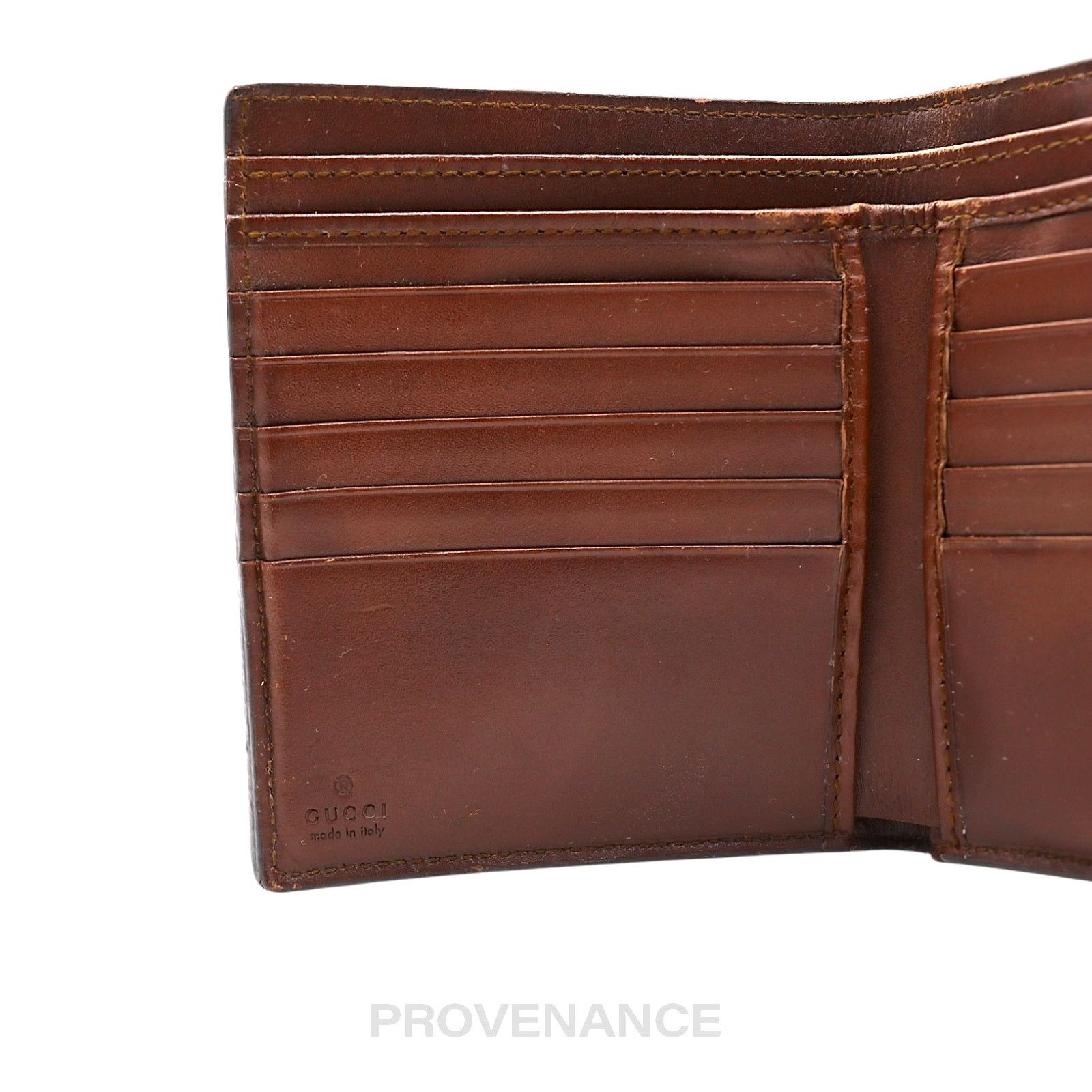 Gucci 🔴 Gucci Trifold Snap Wallet - GG Supreme Brown Size ONE SIZE - 6 Thumbnail