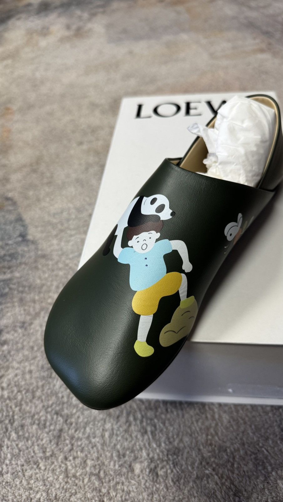 Loewe Loewe x Suna Fujita Toy Printed Leather Slippers Size US 6 / EU 39 - 3 Thumbnail