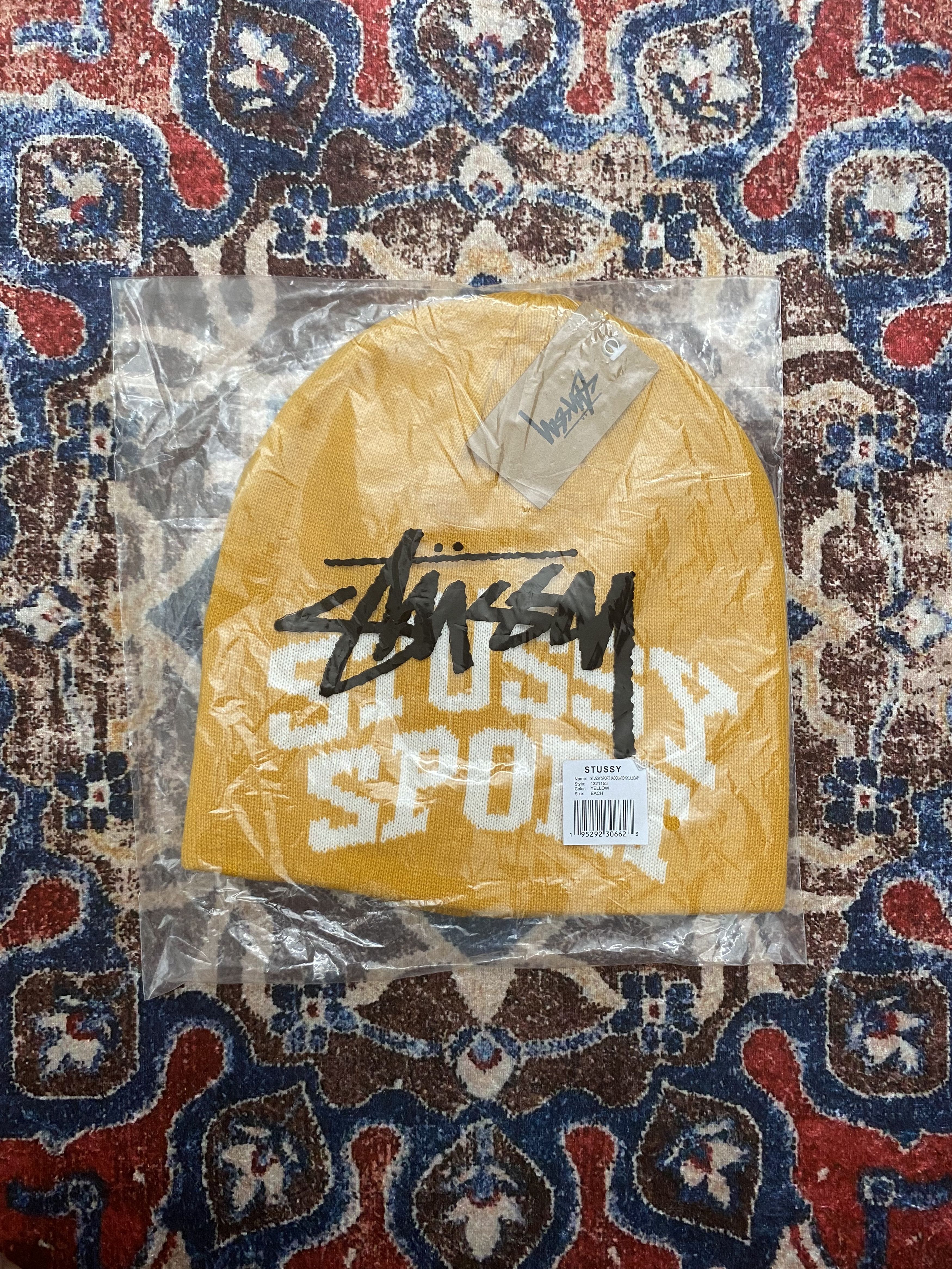Stussy Stussy Sport Jacquard Skullcap - Yellow Size ONE SIZE - 3 Thumbnail