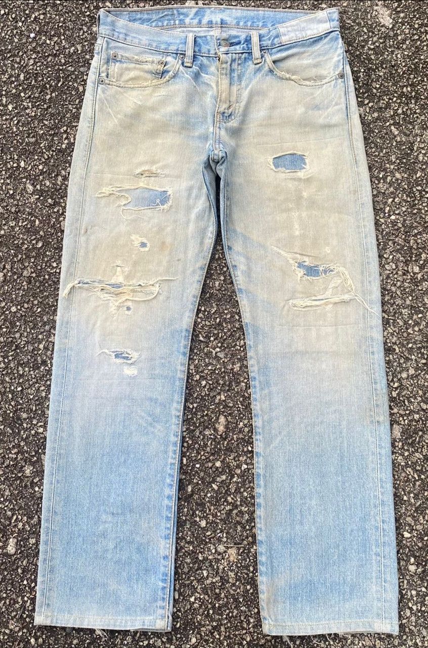 Levi's Vintage 90s Levis 505 Patchwork Distressed Denim Size US 30 / EU 46 - 1 Thumbnail