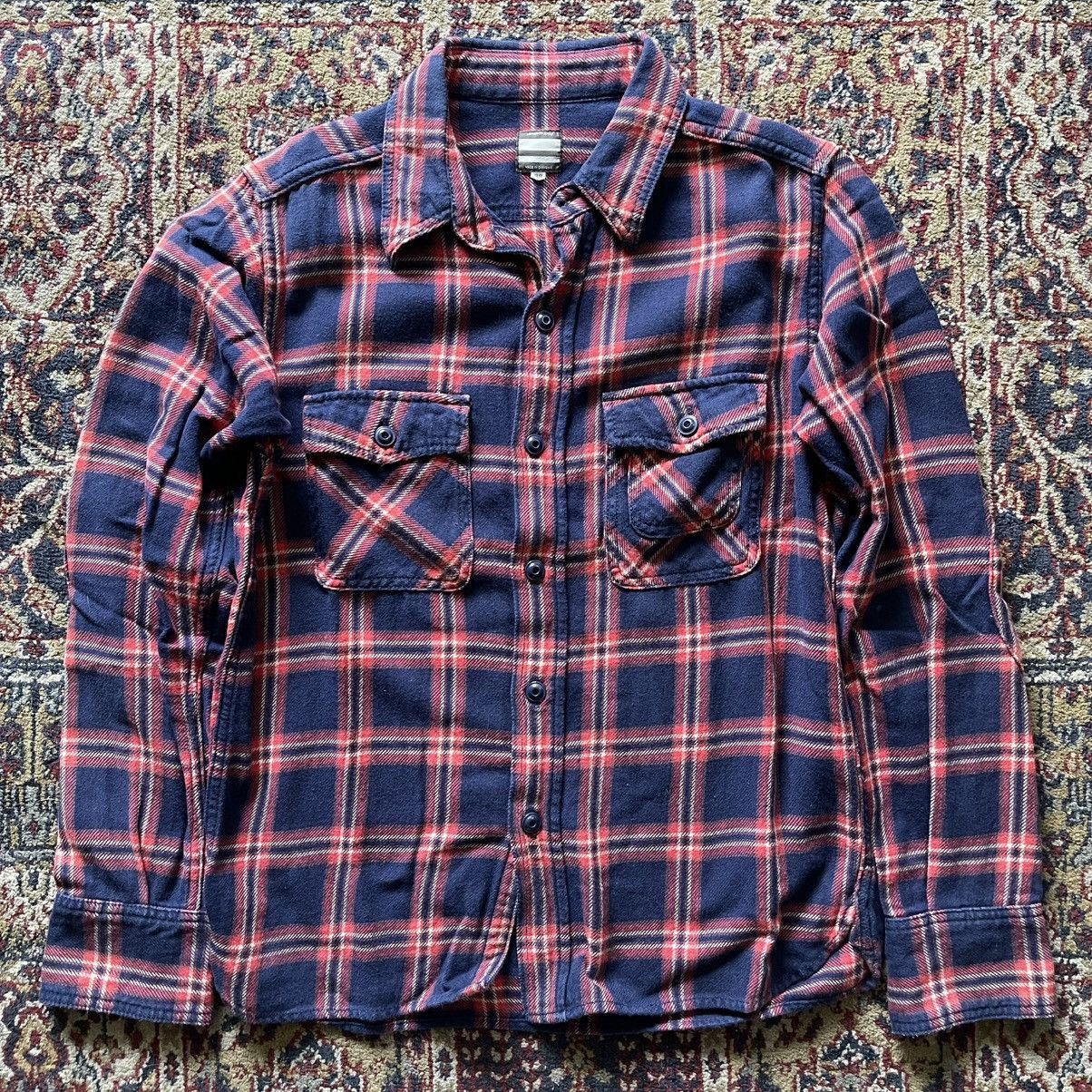 Japanese Brand Momotaro Japan medium-weight flannel shirt blue size 38 Size US S / EU 44-46 / 1 - 1 Thumbnail