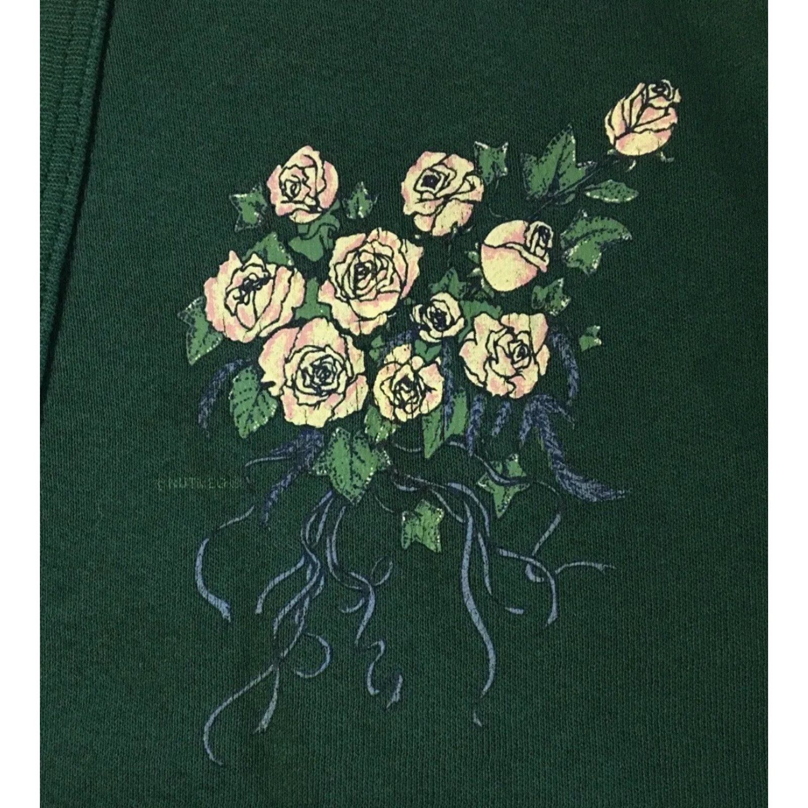 Nutmeg Vtg 90s Nutmeg Faded Flower Cardigan Sweatshirt L USA Beach Hoodie Unisex Adults Green Pullover Long Sleeve Button Knit 80s 90s Grunge Flower USA Size US L / EU 52-54 / 3 - 2 Thumbnail