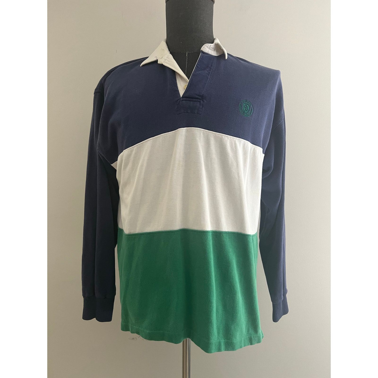 Chaps Ralph Lauren Chaps Ralph Lauren Long Sleeve Polo Colorblock Blue Green L Size US L / EU 52-54 / 3 - 1 Thumbnail
