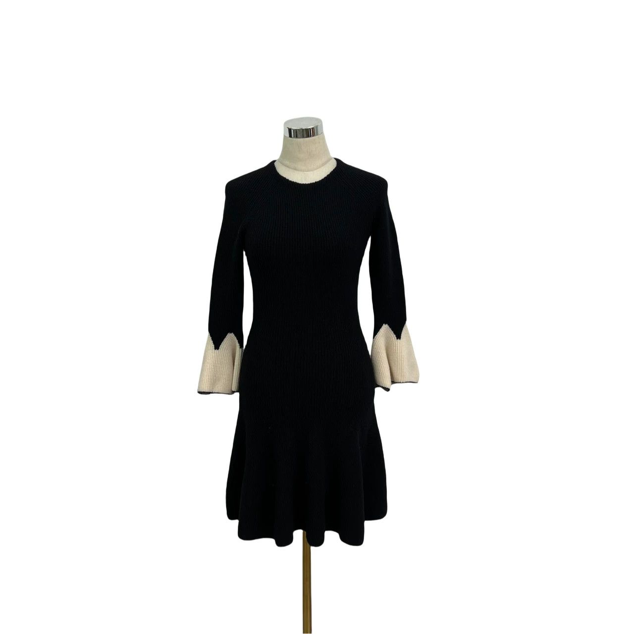 Alexander McQueen Alexander McQueen Flared Colorblock Knit Dress Size XS / US 0-2 / IT 36-38 - 1 Thumbnail