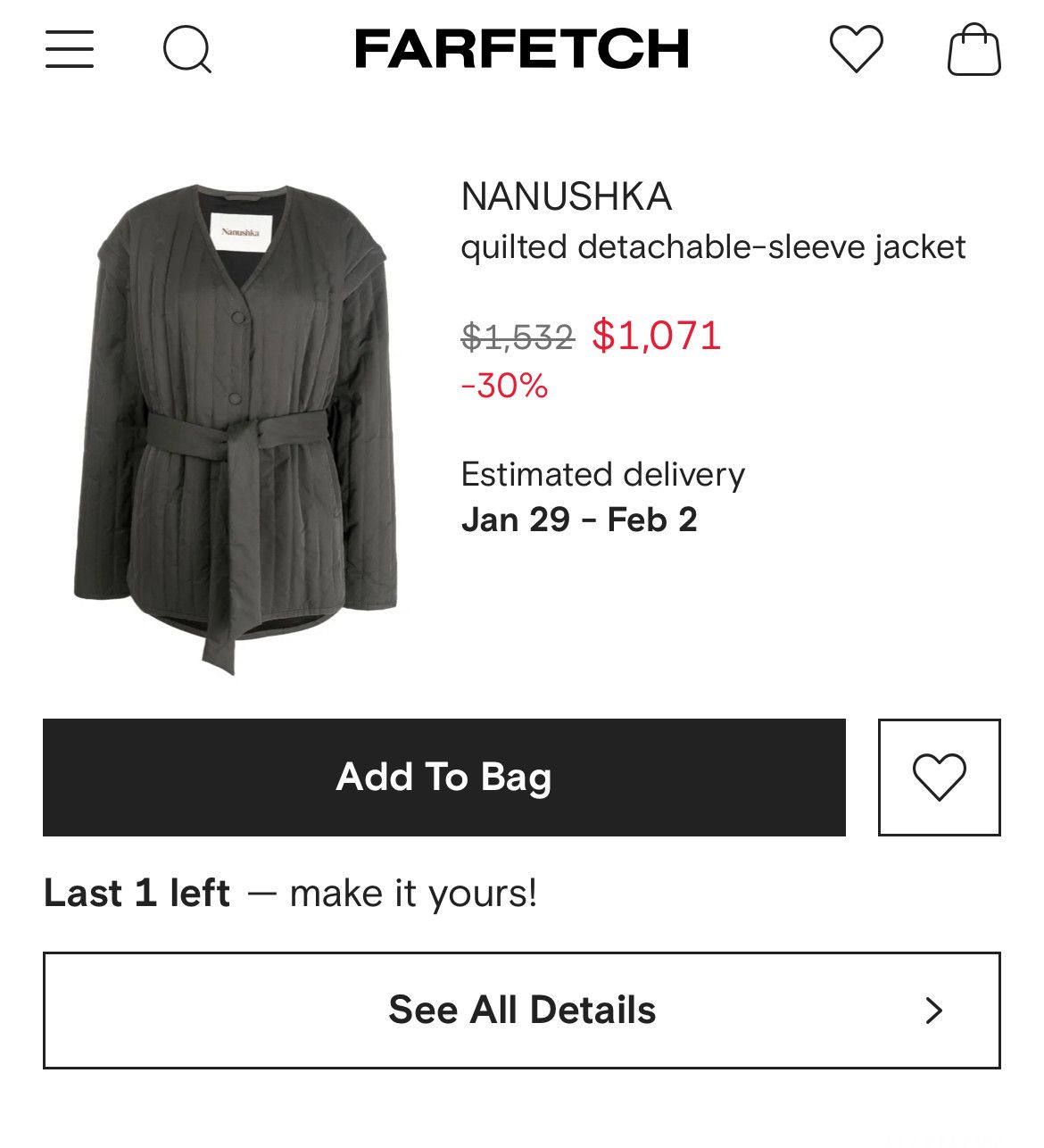 Nanushka Nanushka Quilted Jacked x Detachable Sleeves Size S / US 4 / IT 40 - 7 Thumbnail