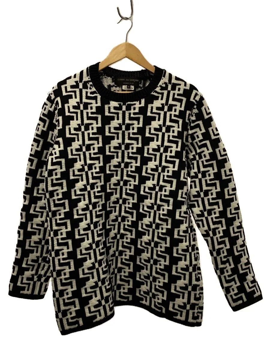 Comme des Garcons × Comme des Garcons Homme Plus AW21 Geometric Pattern Knit Sweater Size US M / EU 48-50 / 2 - 1 Thumbnail