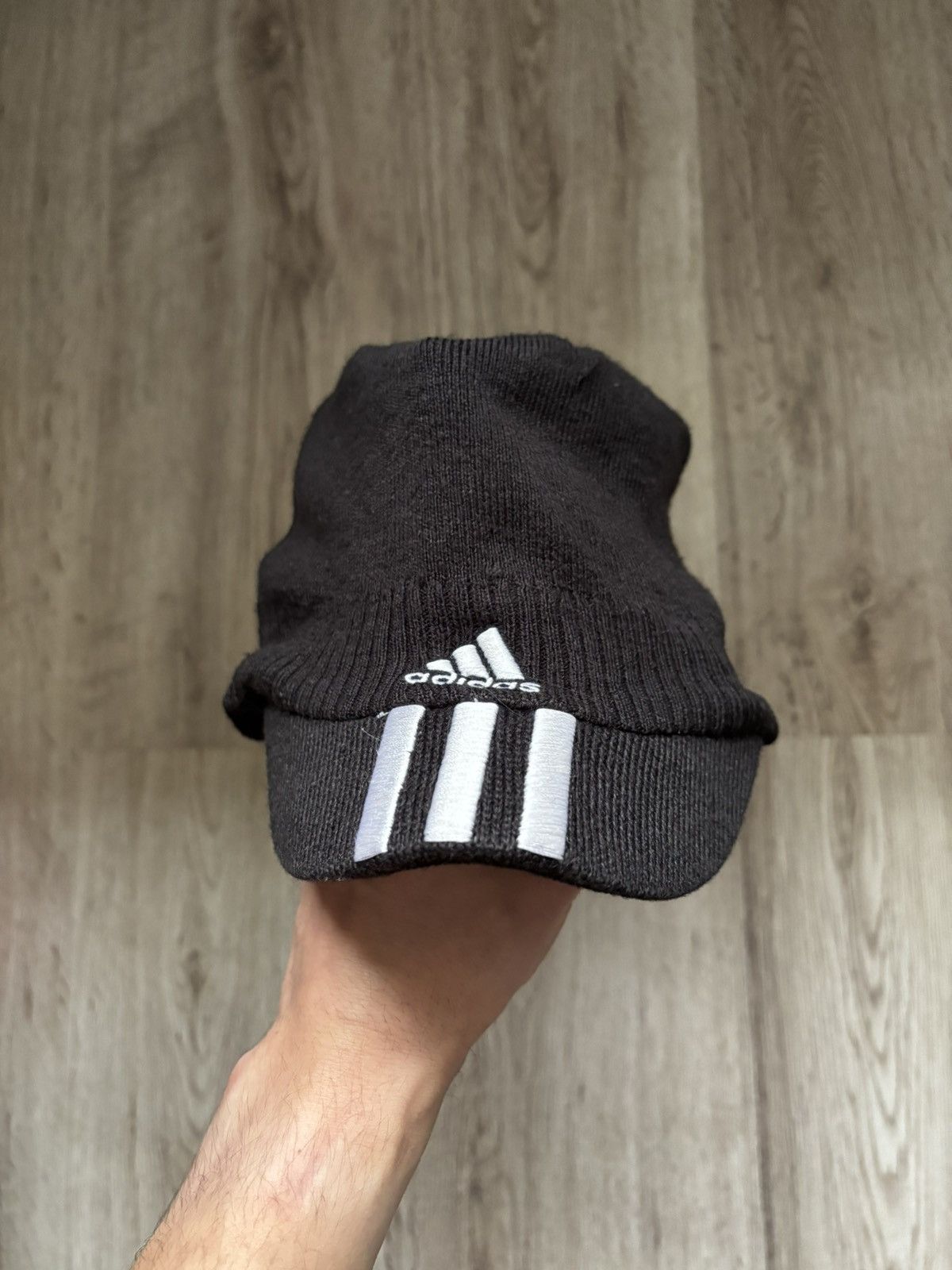 Adidas RARE Adidas Beanie Hat Black Stripes Logo 2010 Archive Size ONE SIZE - 22 Thumbnail