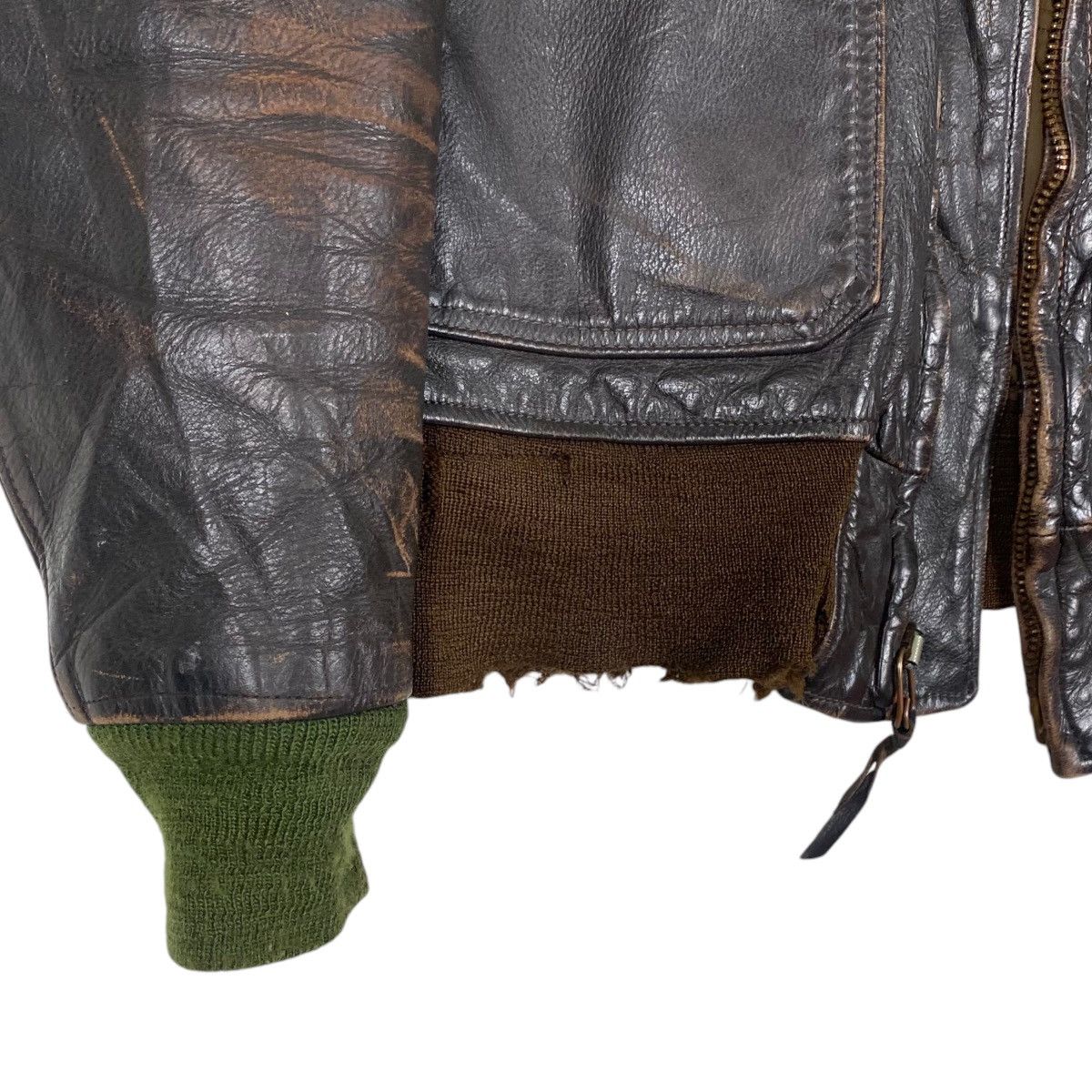 Vintage 💥50s USN G-1 MILITARY COWHIDE LEATHER JACKET Size US M / EU 48-50 / 2 - 6 Thumbnail