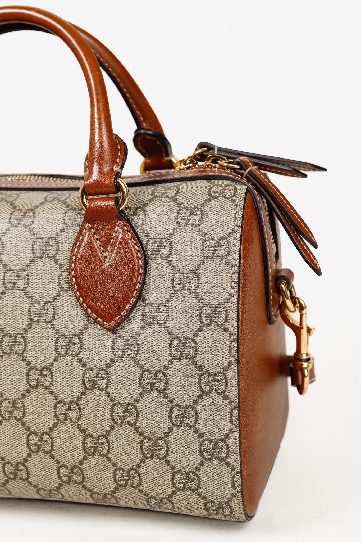 Gucci Gucci Beige & Ebony GG Supreme Canvas Top Handle Bag Size ONE SIZE - 11 Thumbnail