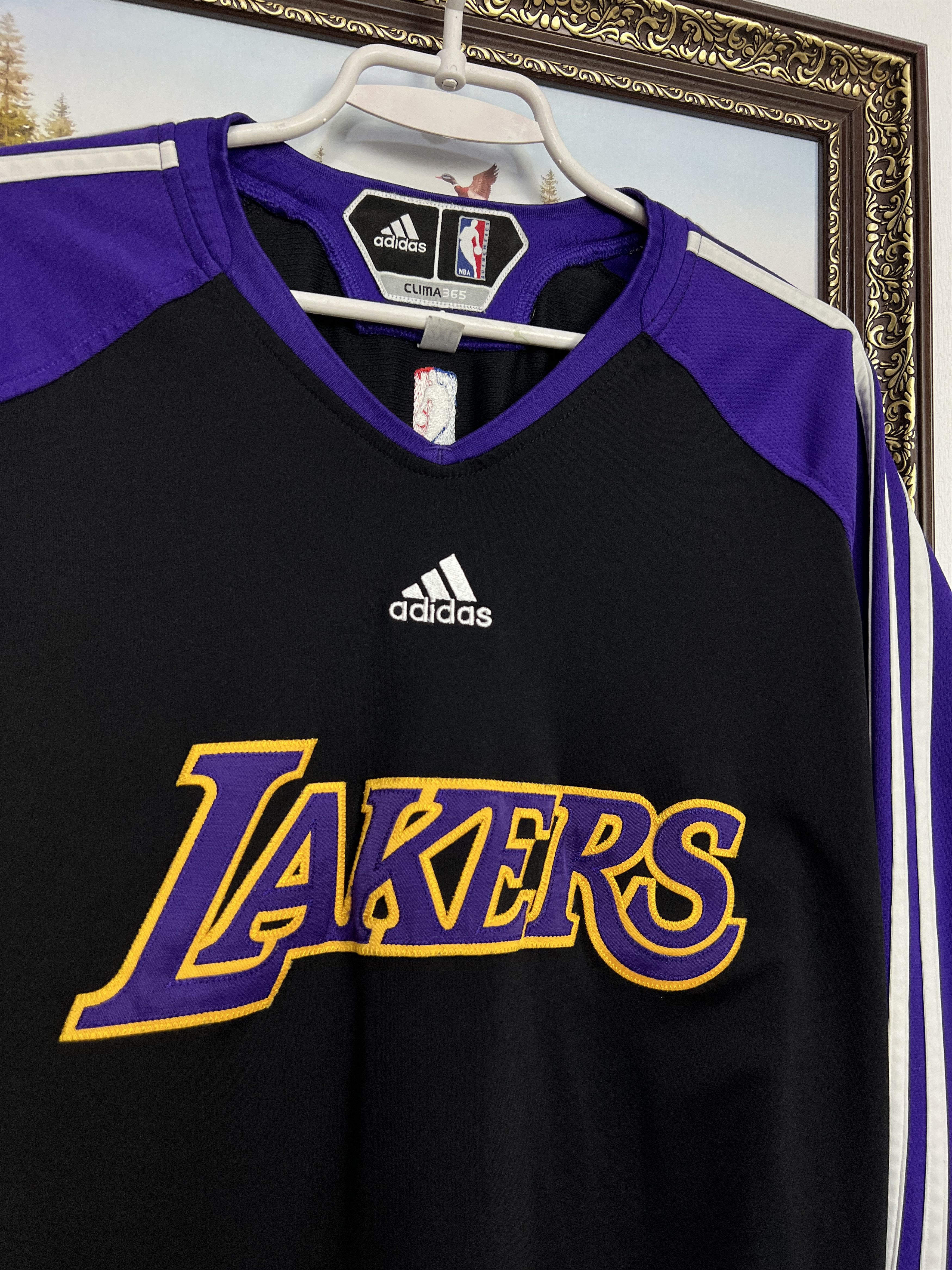 Adidas LA Lakers Warm Up Sweatshirt Bryant Player Issue Crewneck Size US XXL / EU 58 / 5 - 3 Thumbnail