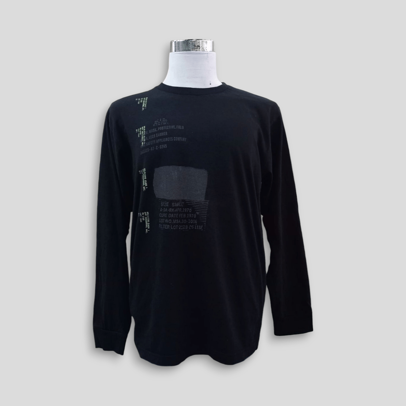 image of Ppfm Black Long Sleeve T-Shirt, Men's (Size Large)