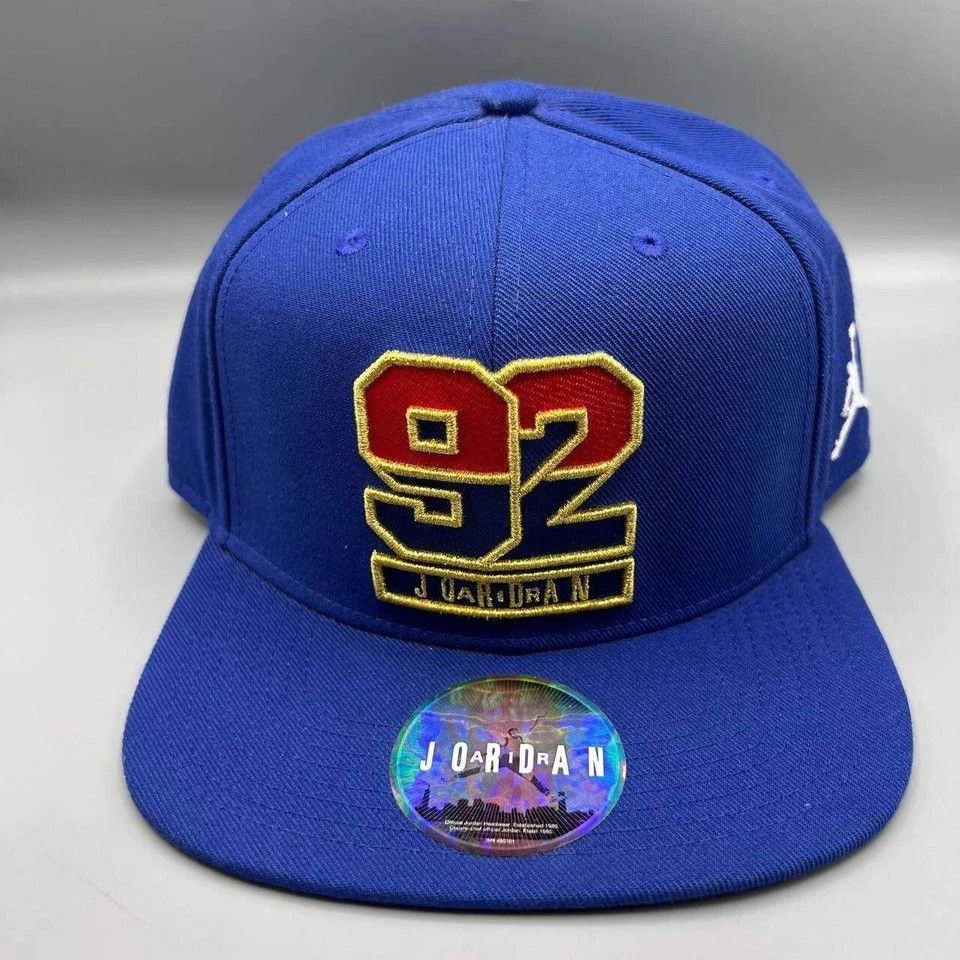 Jordan Brand Air Jordan 92 Hat Men Blue Embroidered Logo Snap Back Cap Size ONE SIZE - 3 Thumbnail