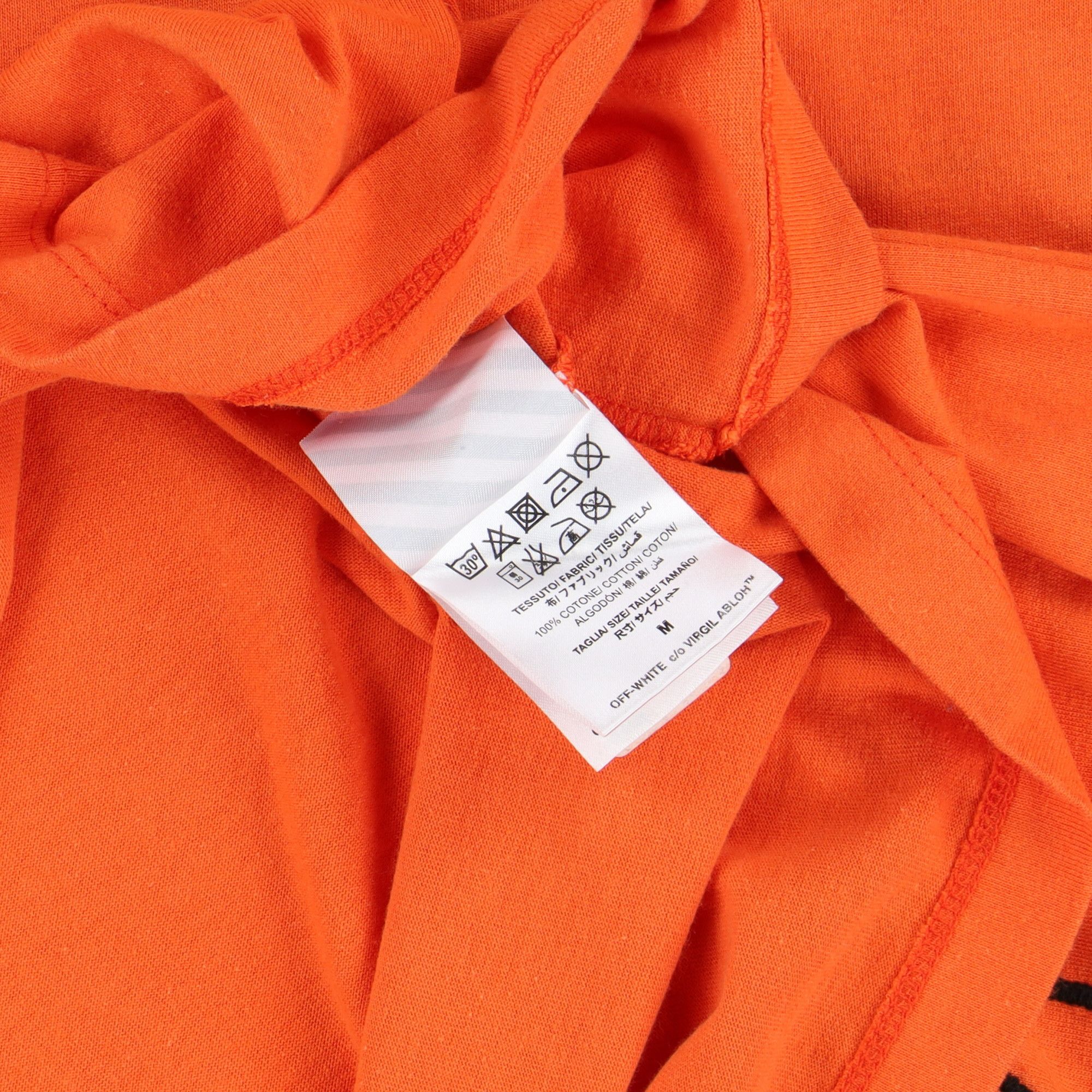 Off-White Orange Embroidered Scribble Arrows Oversized Logo T-Shirt Size US M / EU 48-50 / 2 - 6 Thumbnail