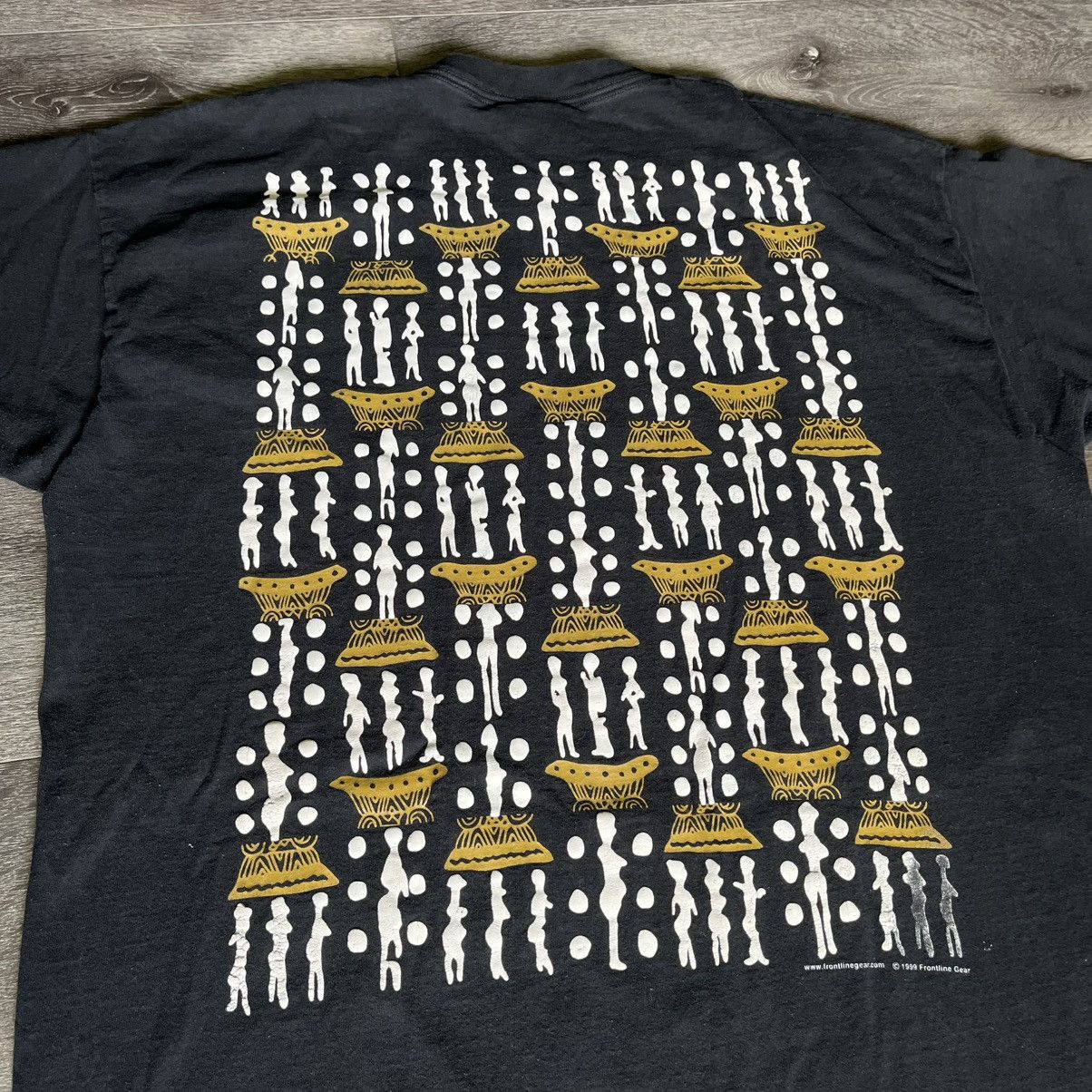 Rap Tees × Vintage Vintage 1990s Frontline Gear African Woman Black History Tee Size US XXL / EU 58 / 5 - 2 Thumbnail