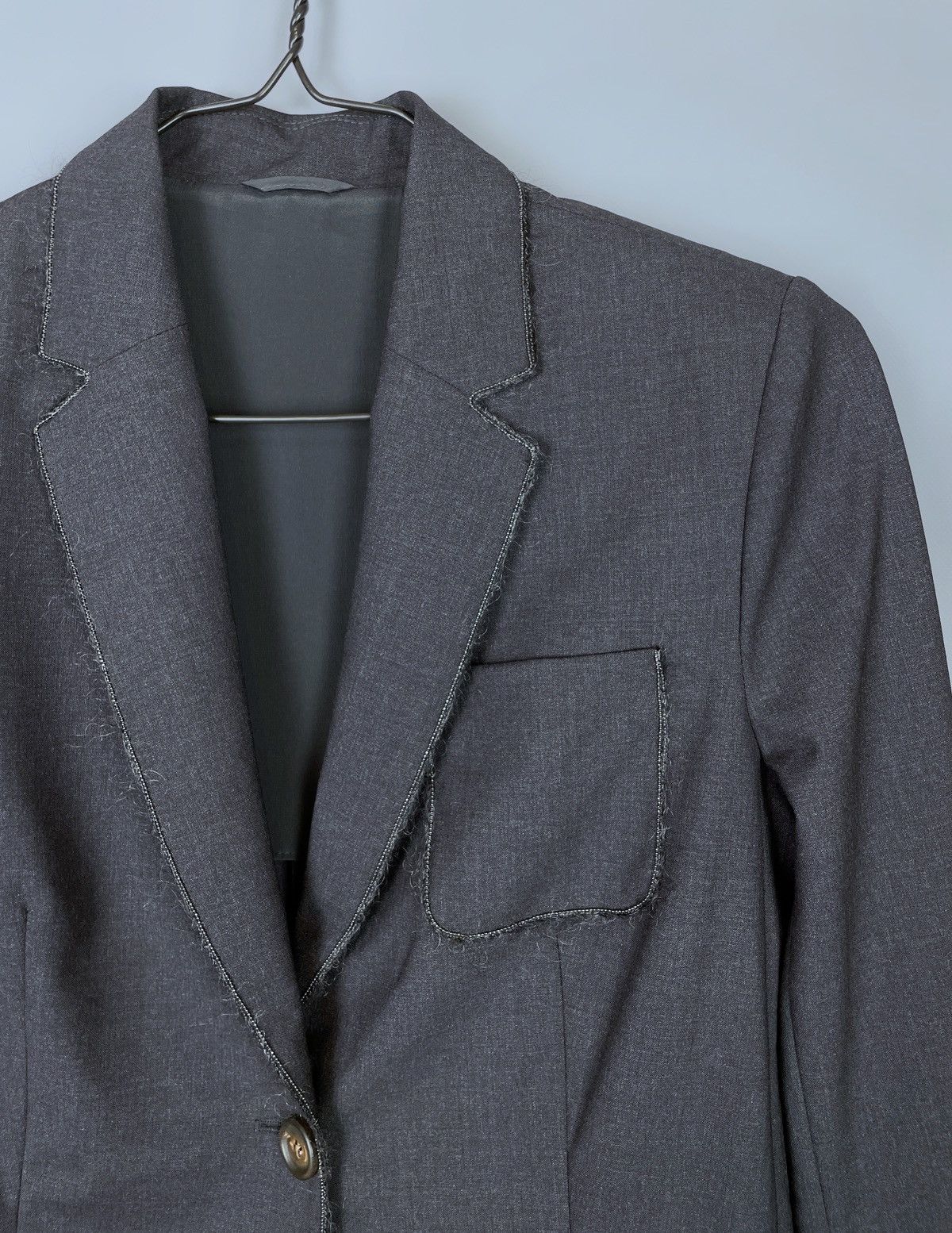 Brunello Cucinelli Brunello Cucinelli Wool Applique Pocket Blazer Jacket 40 Size S / US 4 / IT 40 - 2 Thumbnail