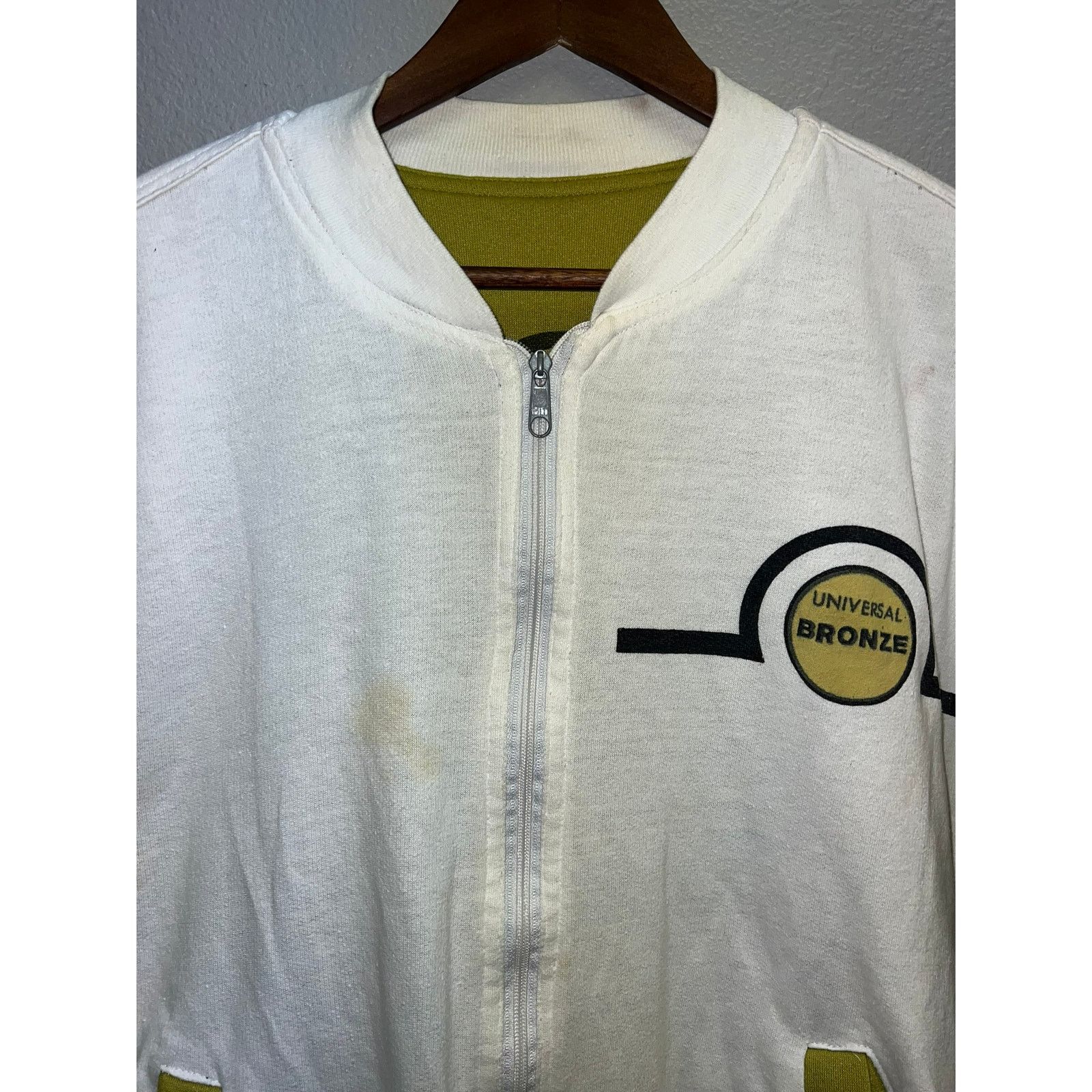 Vintage Universal Bronze Fitness Reversible Green White Jacket Size US XL / EU 56 / 4 - 2 Thumbnail