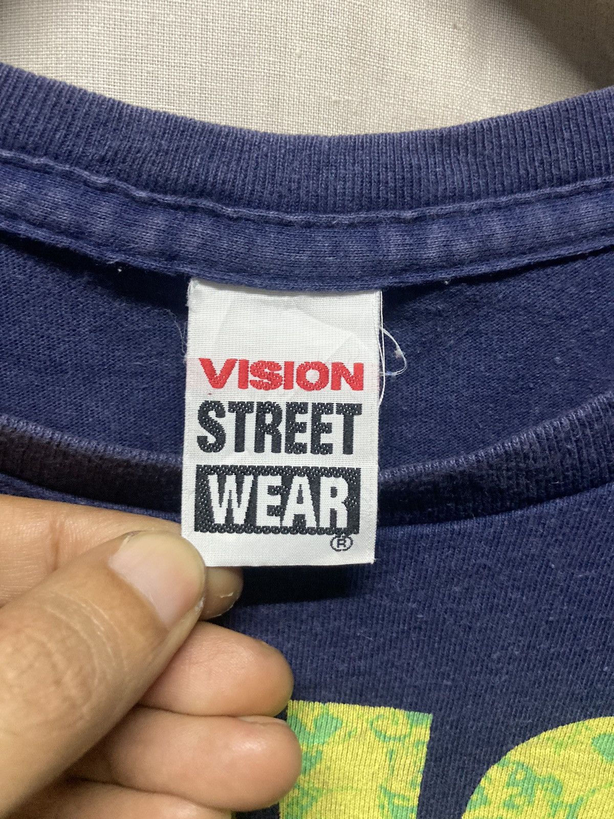 Vintage × Vision Streetwear Vintage Vision Streetwear Big Logo Navy Tee Size US M / EU 48-50 / 2 - 5 Thumbnail