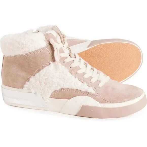 Dolce Vita Dolce Vita Zilvia Plush High-Top Sneakers - Suede Size US 7 / IT 37 - 1 Thumbnail