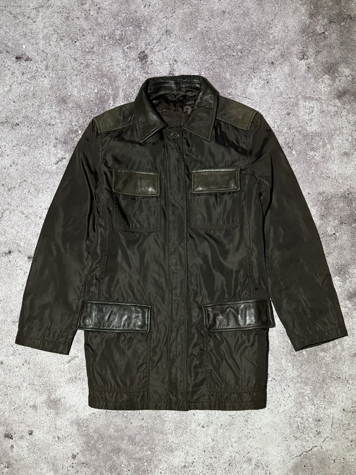 Prada Prada Milano Vintage Luxury Leather Brown Jacket Size S / US 4 / IT 40 - 1 Thumbnail