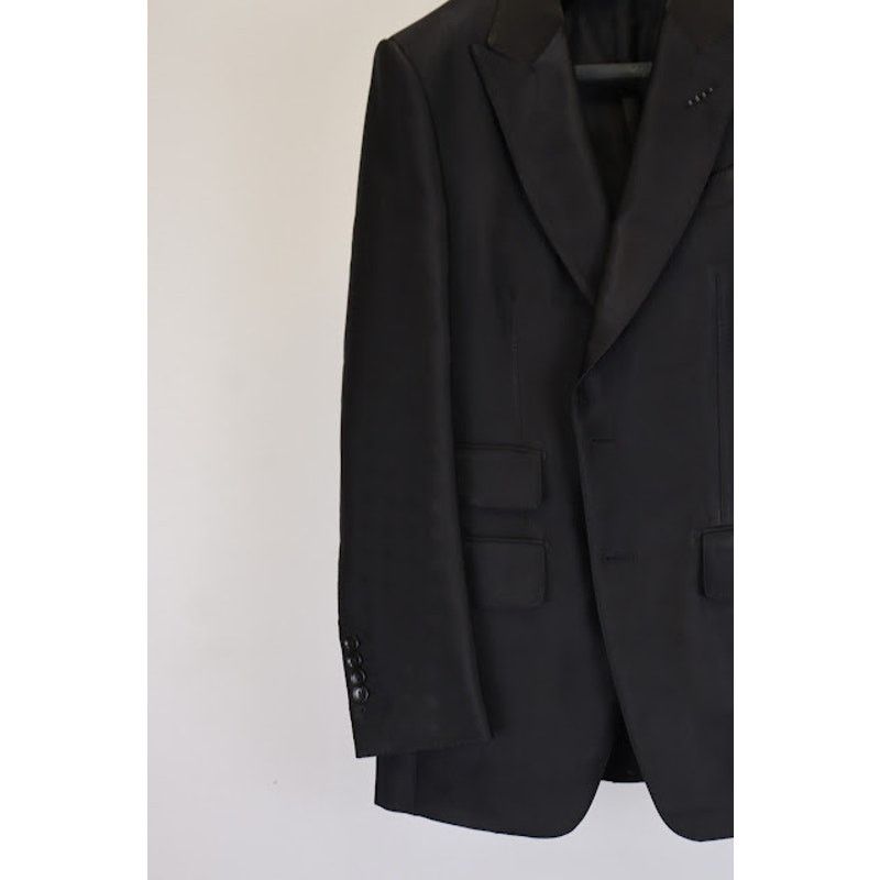 Tom Ford o1rshd1 Giacca Jacket Shiny Blazer in Black Size US S / EU 44-46 / 1 - 3 Thumbnail