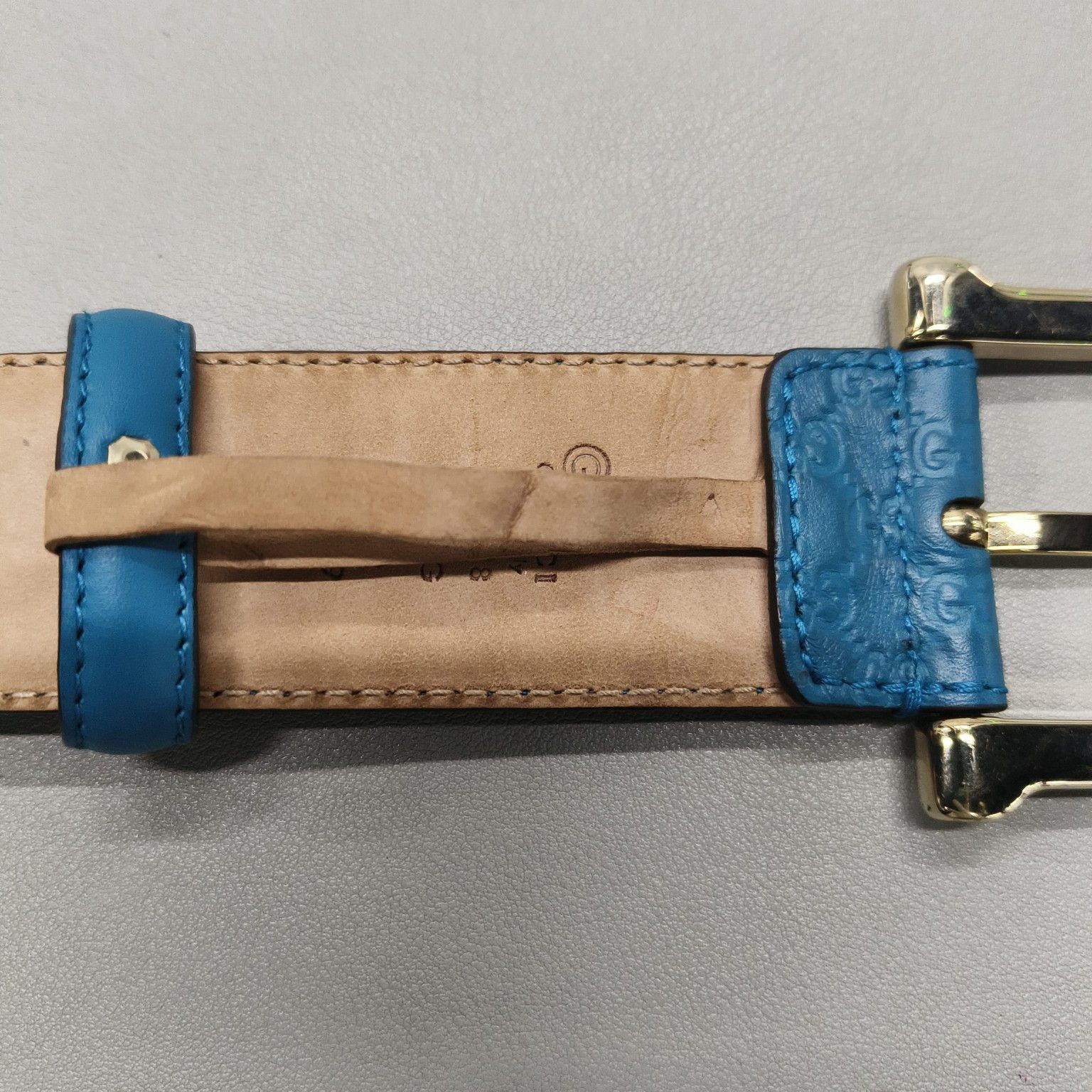 Gucci Gucci Fashion Buckle Belt in Blue-2506 Size ONE SIZE - 1 Thumbnail