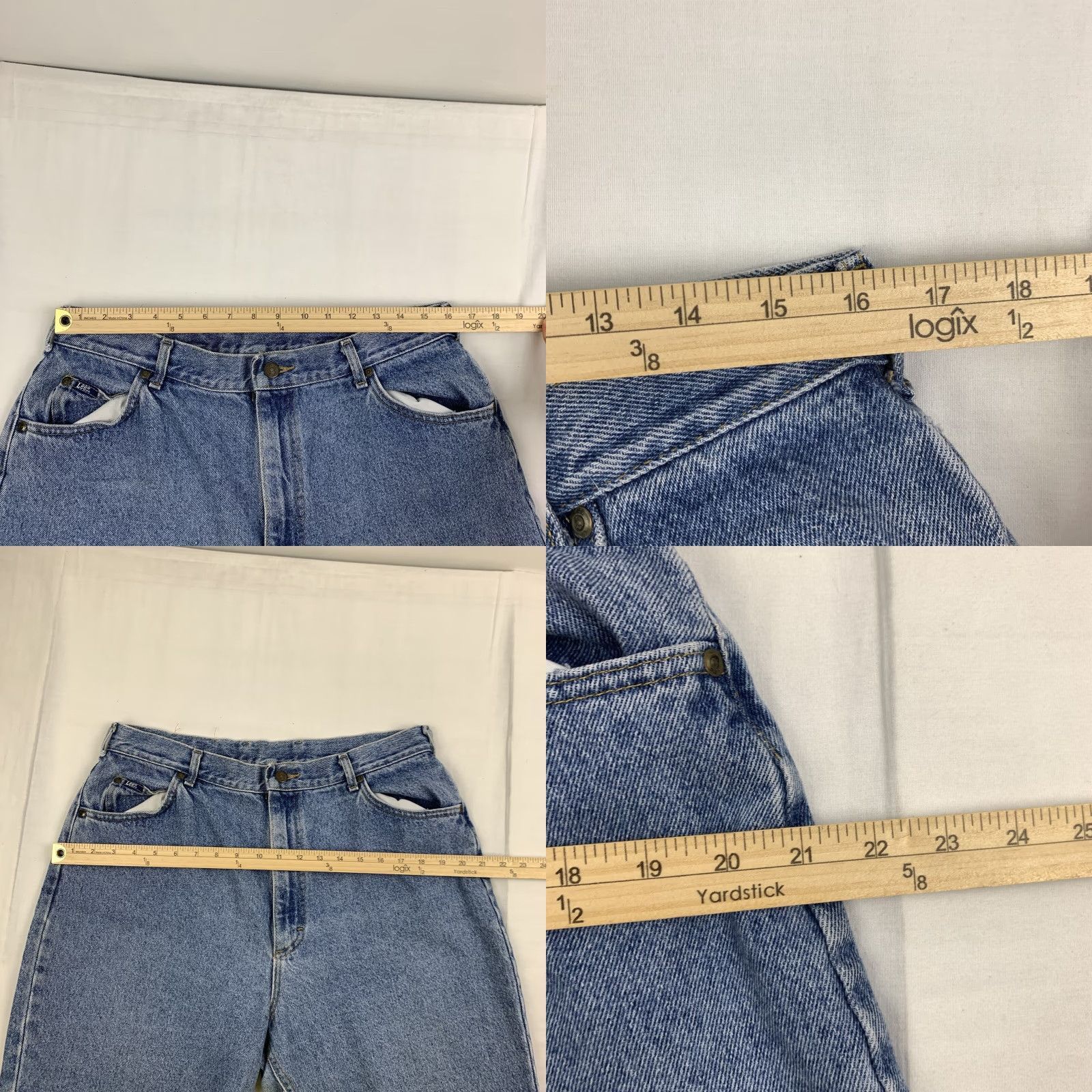 Lee VINTAGE Lee Riders Jeans Womens 18 Petites High Waisted 90s USA Union Blue Denim Mom Jeans Girls Size 40" / US 18 - 8 Thumbnail