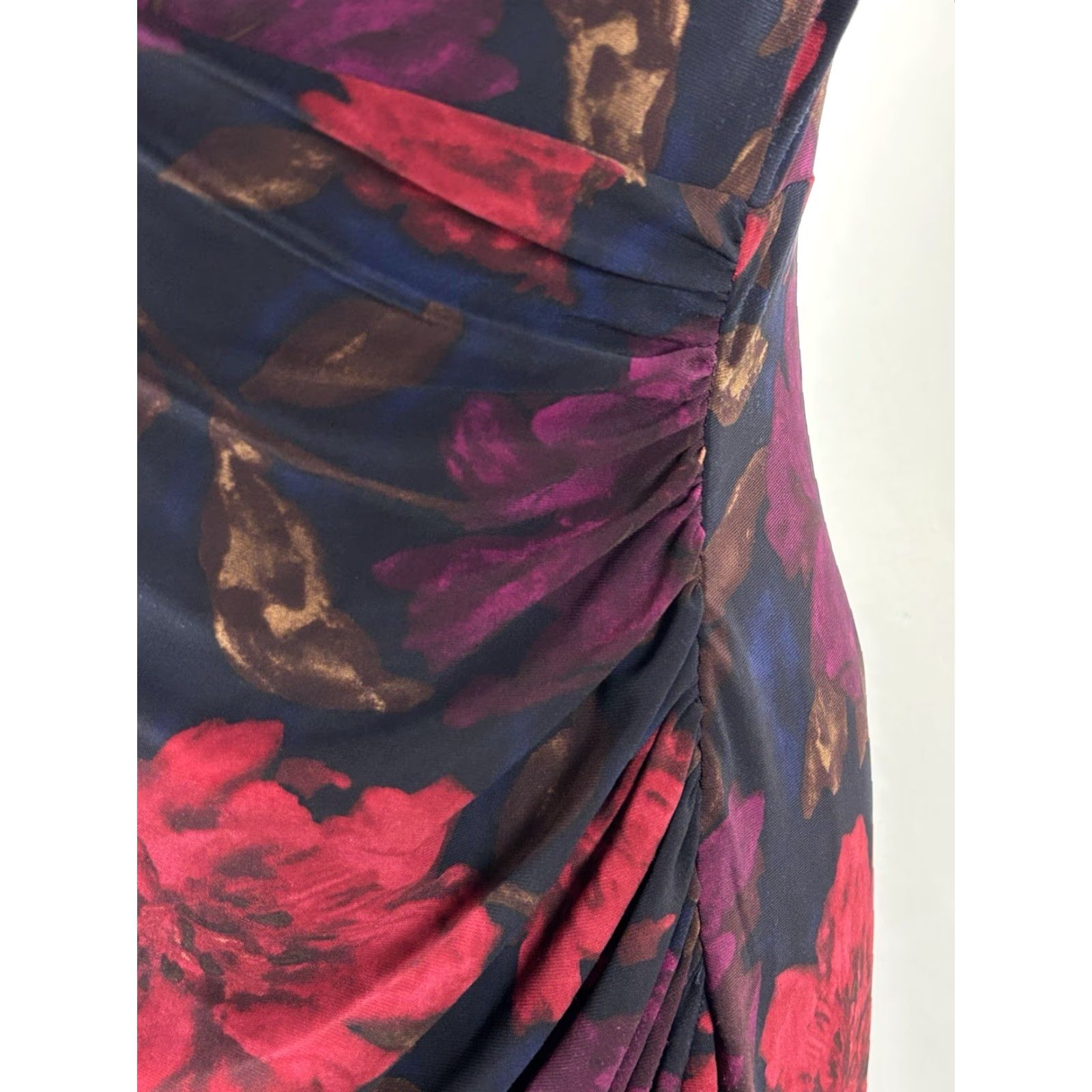 Ralph Lauren Lauren Ralph Lauren Faux Wrap Dress Sz 12p Petite Stretch Dark Floral Career Size XL / US 12-14 / IT 48-50 - 6 Thumbnail