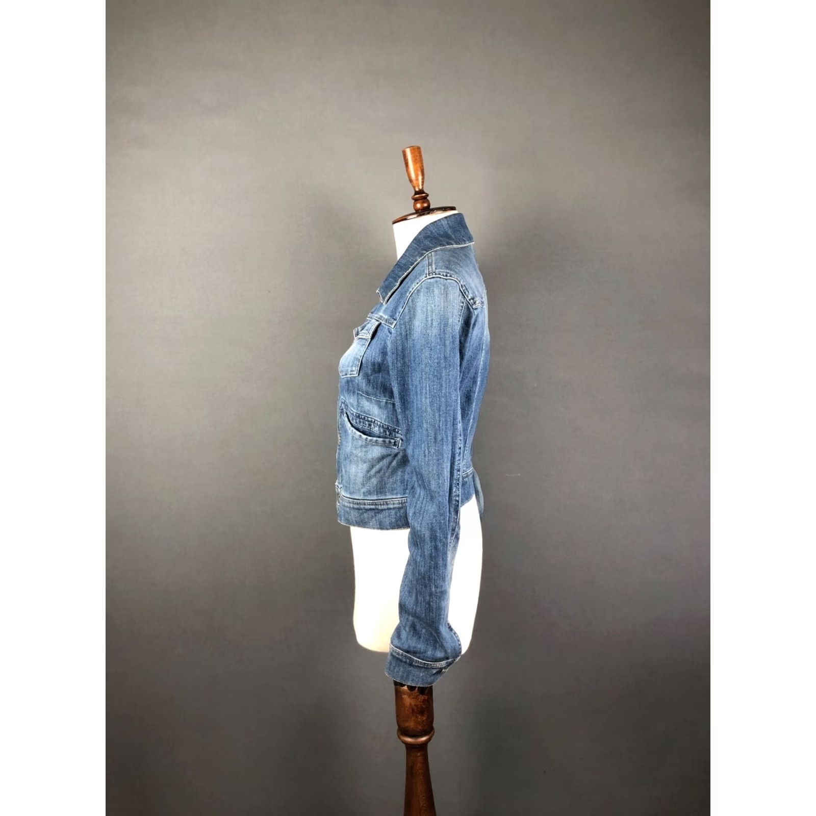 Diesel Diesel Jacket Blue Denim Women's M Casual Long Sleeve Button Front Patch Logo Size M / US 6-8 / IT 42-44 - 2 Thumbnail