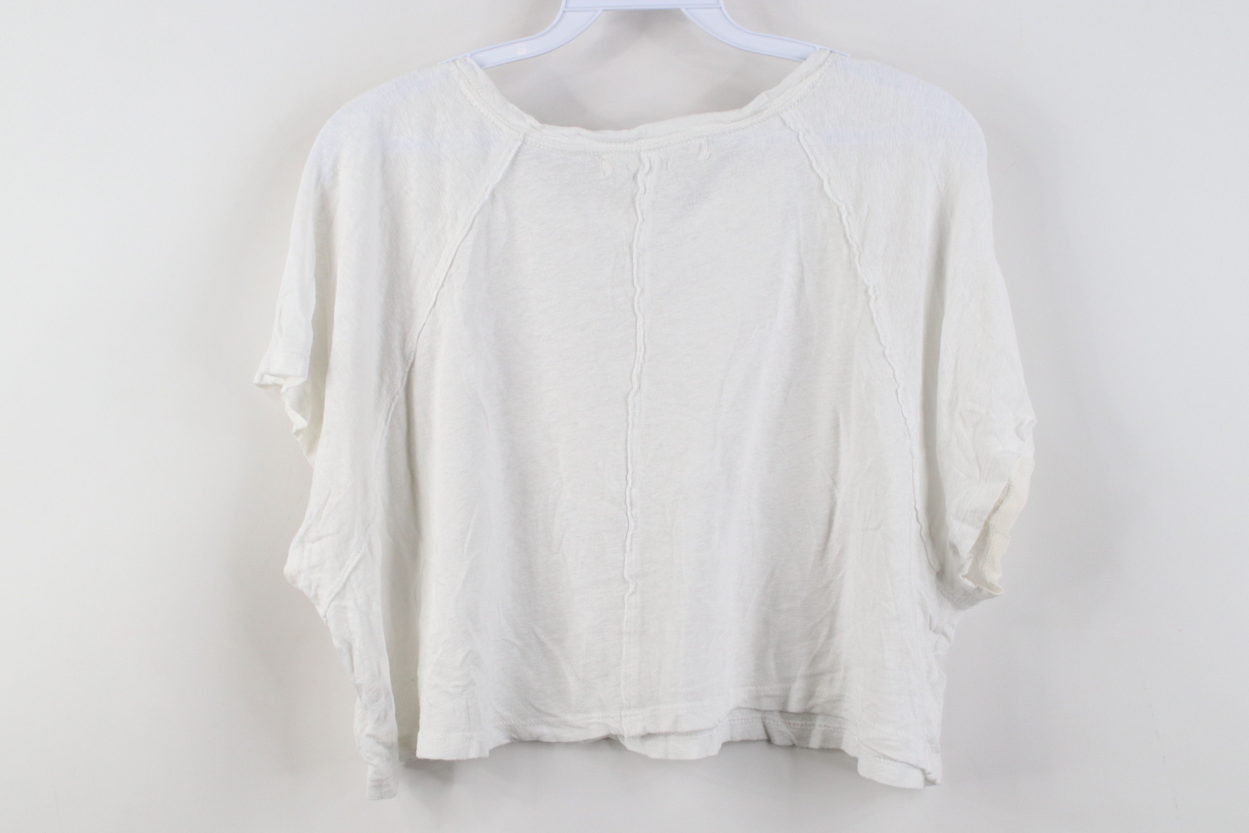 Free People Free People Sheer Babydoll Linen Blend Boxy Fit T-Shirt Size XS / US 0-2 / IT 36-38 - 10 Thumbnail
