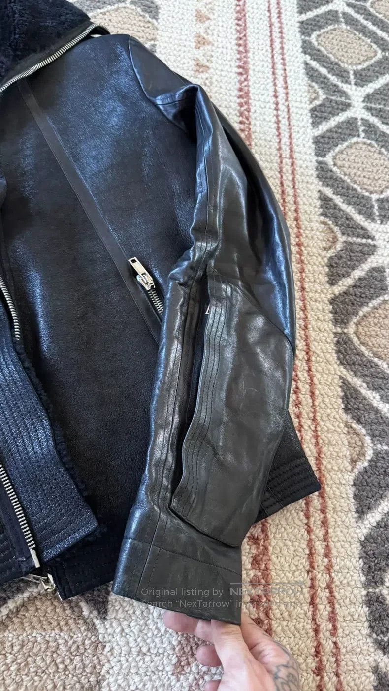 Rick Owens RICK OWENS Black fur and leather jacket size 50 Size US M / EU 48-50 / 2 - 5 Thumbnail