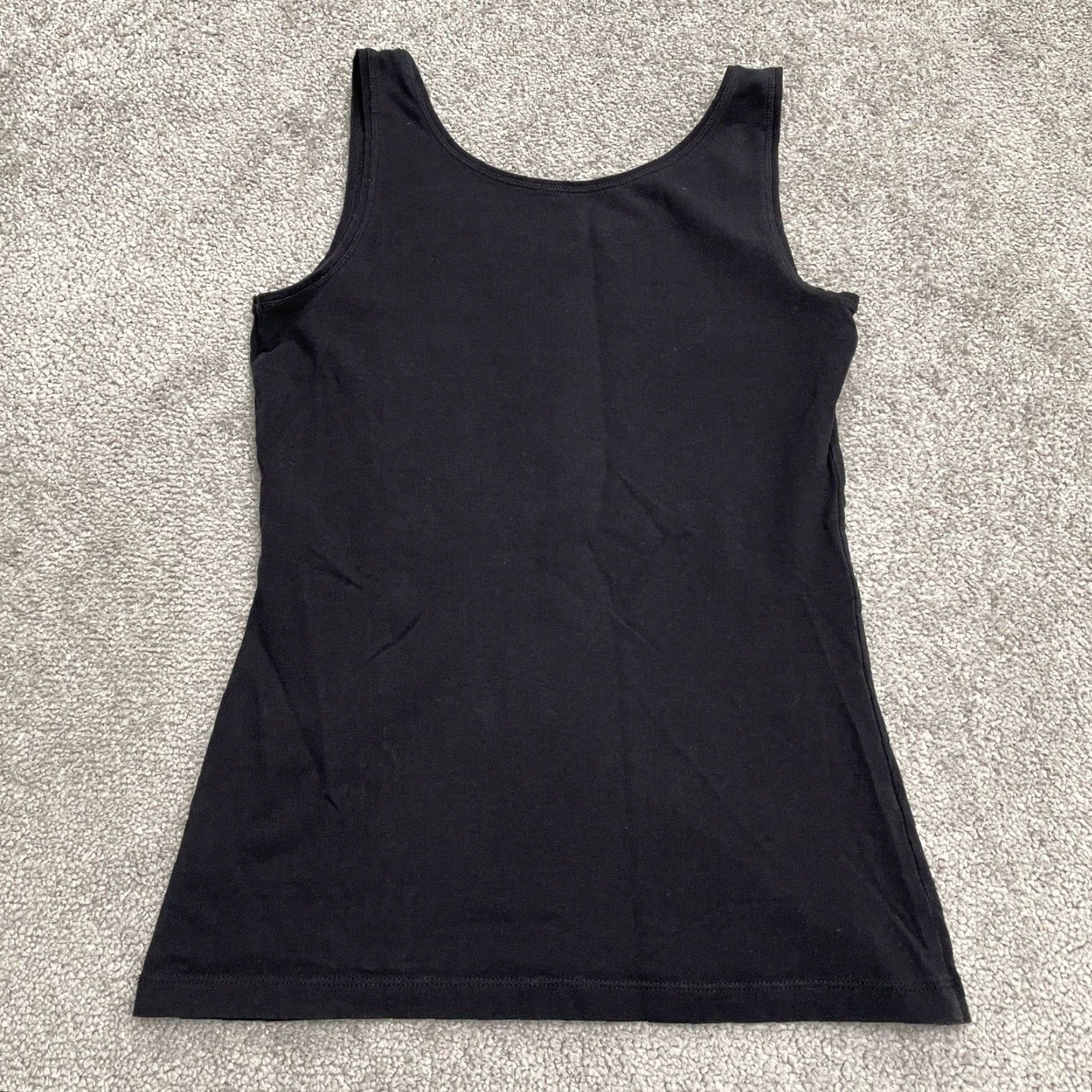 Talbots Talbots Tank Womens 0P Petites Black Scoop Neck Sleeveless Cotton Modal Spandex Knit Basic Casual Size XS / US 0-2 / IT 36-38 - 2 Thumbnail