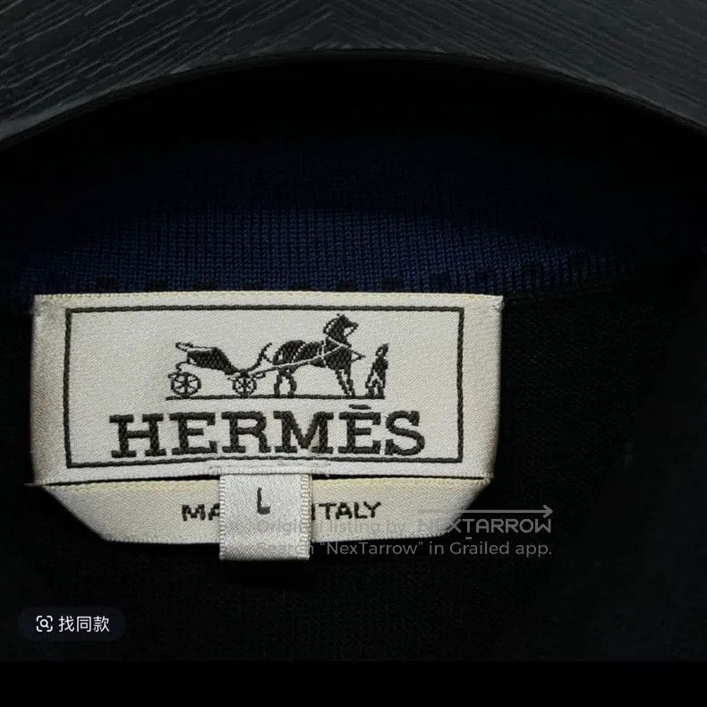 Hermes Hermes Black Knit Polo Long Sleeve Size US L / EU 52-54 / 3 - 2 Thumbnail