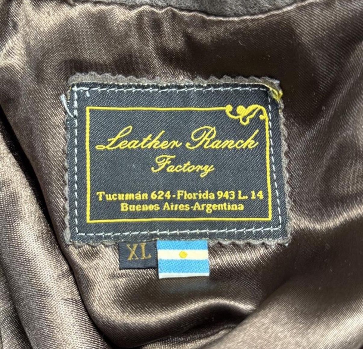 Other Vintage Leather Ranch Factory baggy leather bomber Jacket Size US XL / EU 56 / 4 - 5 Thumbnail